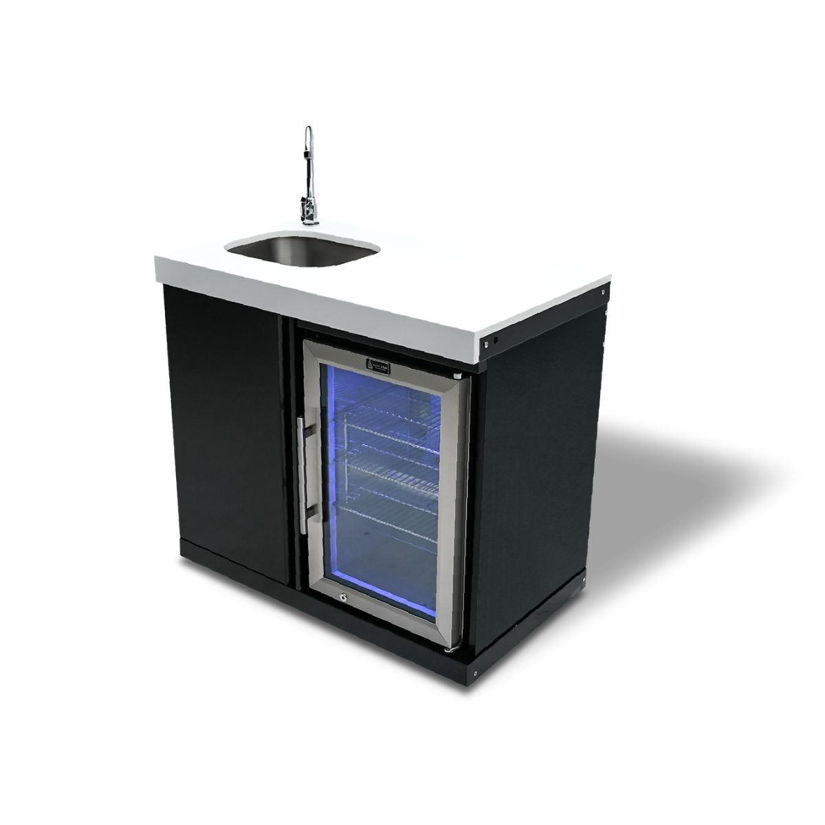 Mont Alpi Black Stainless Steel beverage center