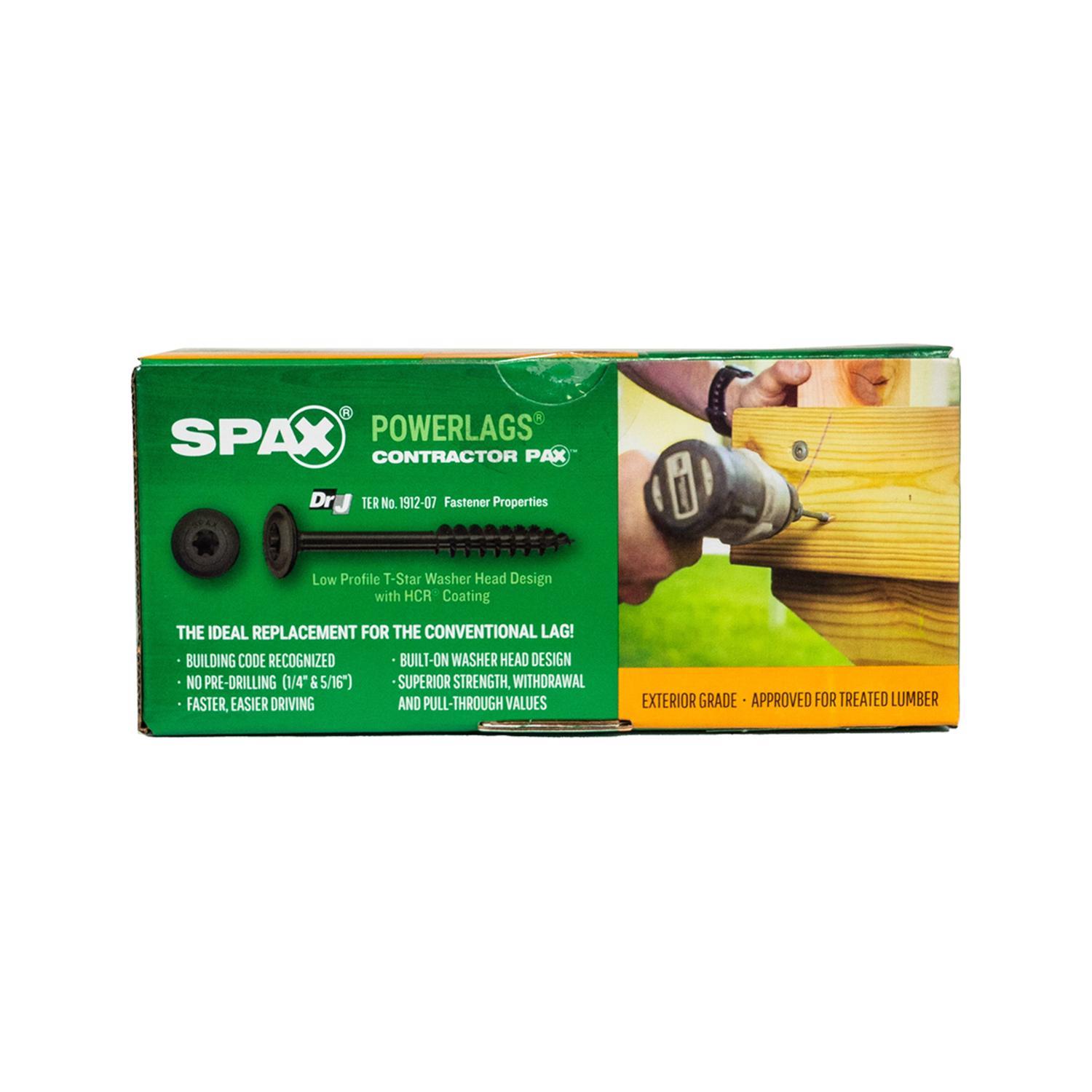 SPAX PowerLags 1/4 in. in. X 5 in. L T-30 Washer Head Serrated Structural Screws