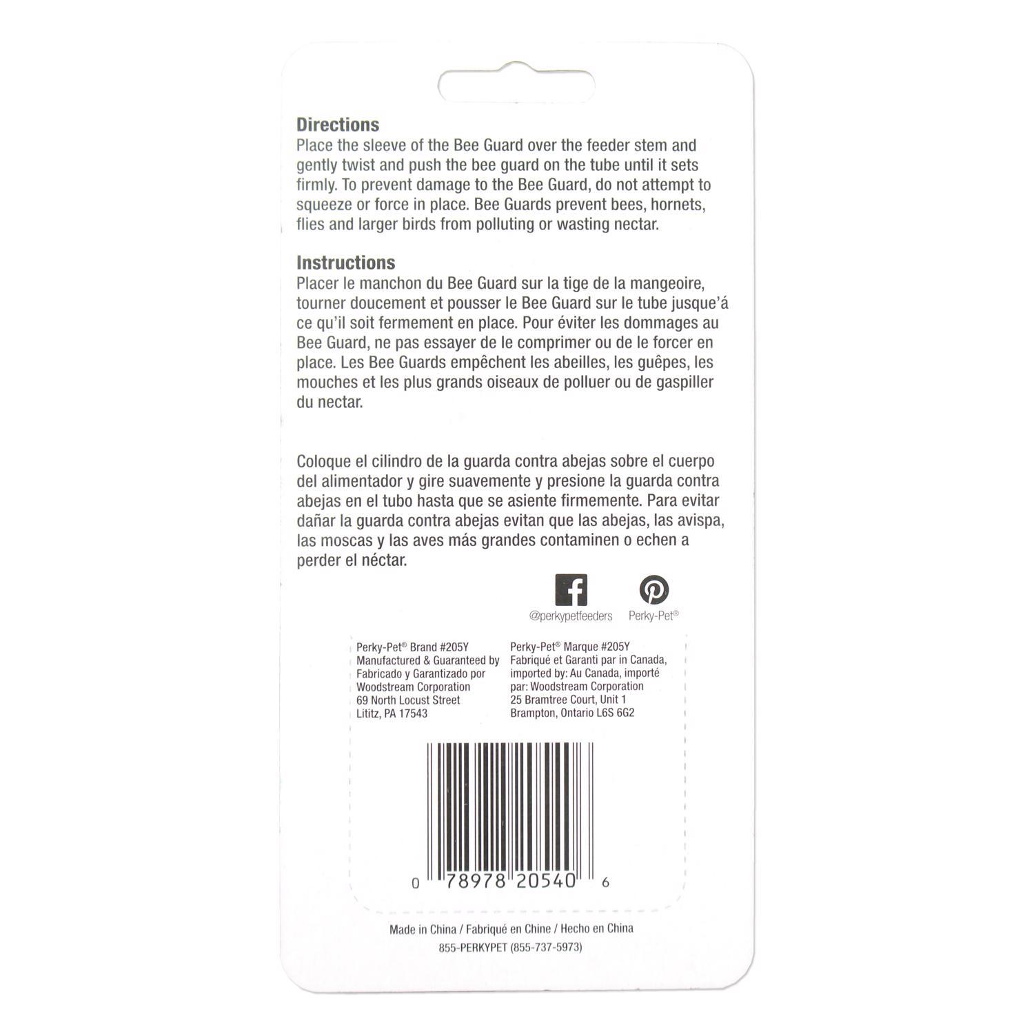 Perky-Pet 0.85 in. H X 0.85 in. W X 0.75 in. D Bee Guards