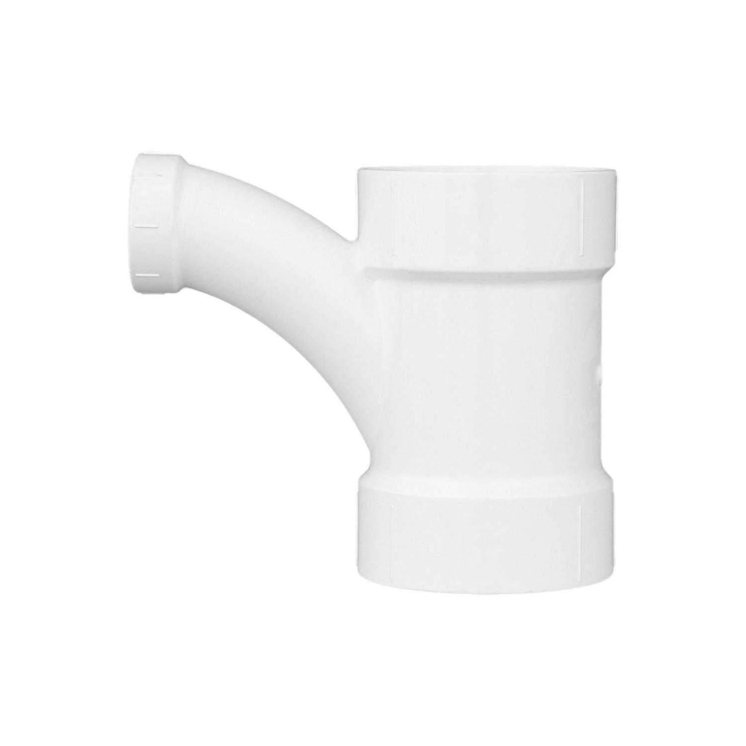 Charlotte Pipe Schedule 40 4 in. Hub X 4 in. D Hub PVC Long Turn Wye 1 pk