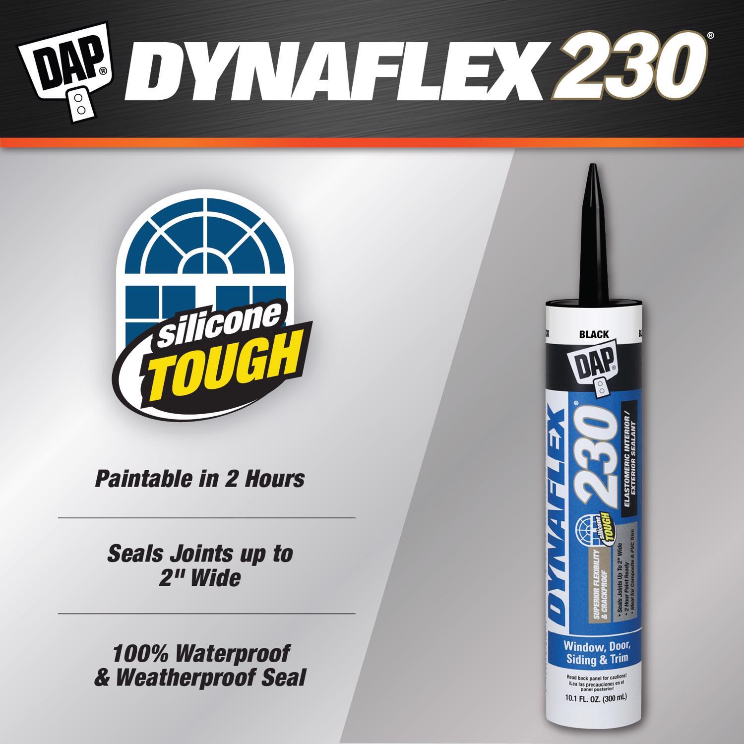 DAP DYNAFLEX 230 Black Premium Latex Door/Siding/ Window Sealant 10.1 oz