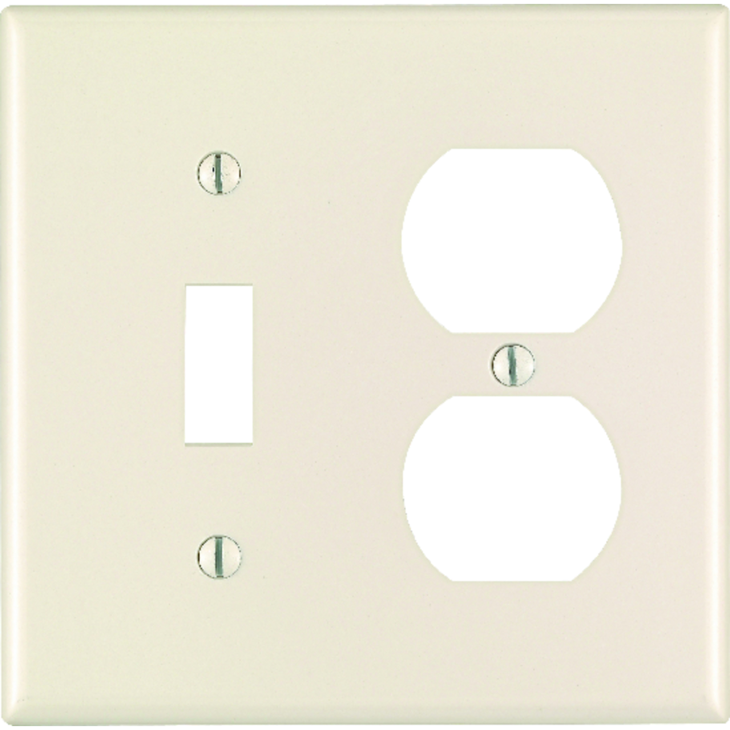 Leviton Almond 2 gang Plastic Receptacle Wall Plate 1 pk