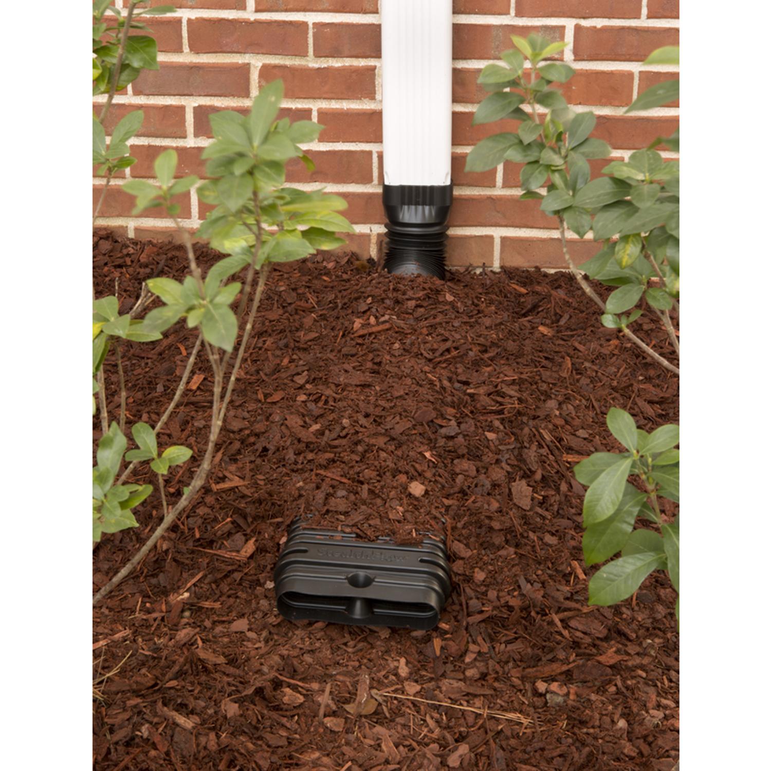 Amerimax StealthFlow 4.75 in. H X 7.25 in. W X 43 in. L Black Vinyl K Downspout Extension