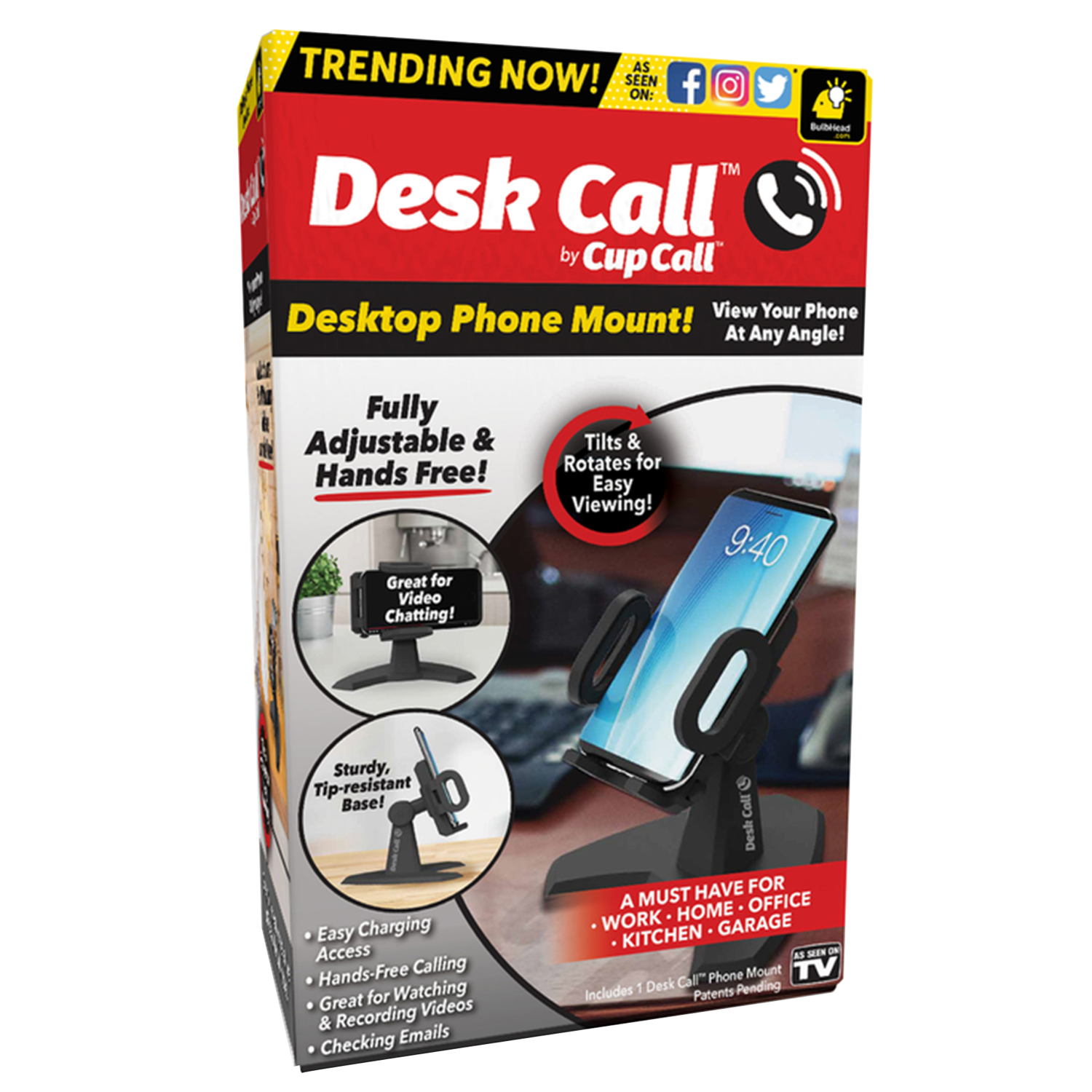 Bulbhead Cup Call Desktop Phone Mount 1 Piece