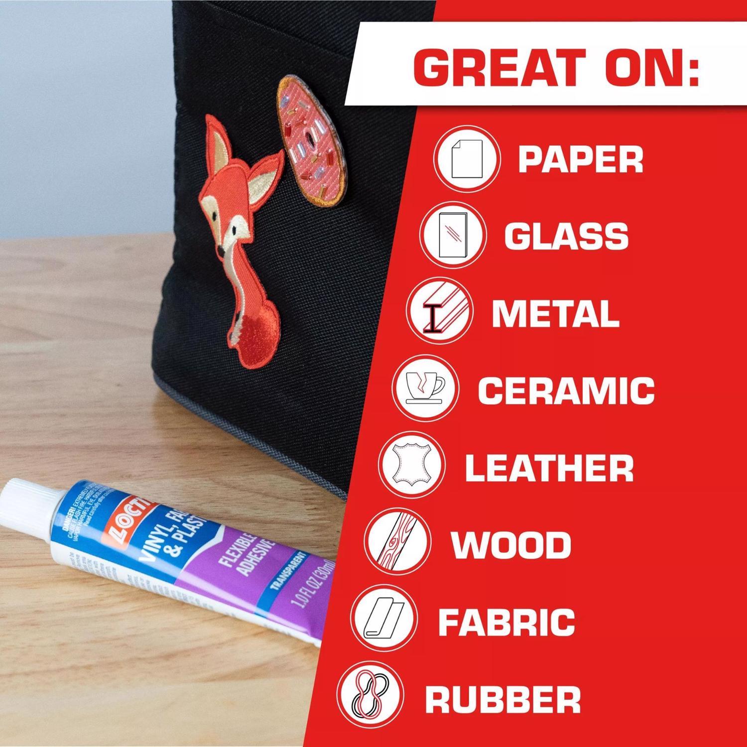 Loctite Vinyl, Fabric & Plastic High Strength Polyurethane Clear Flexible Adhesive 1 oz