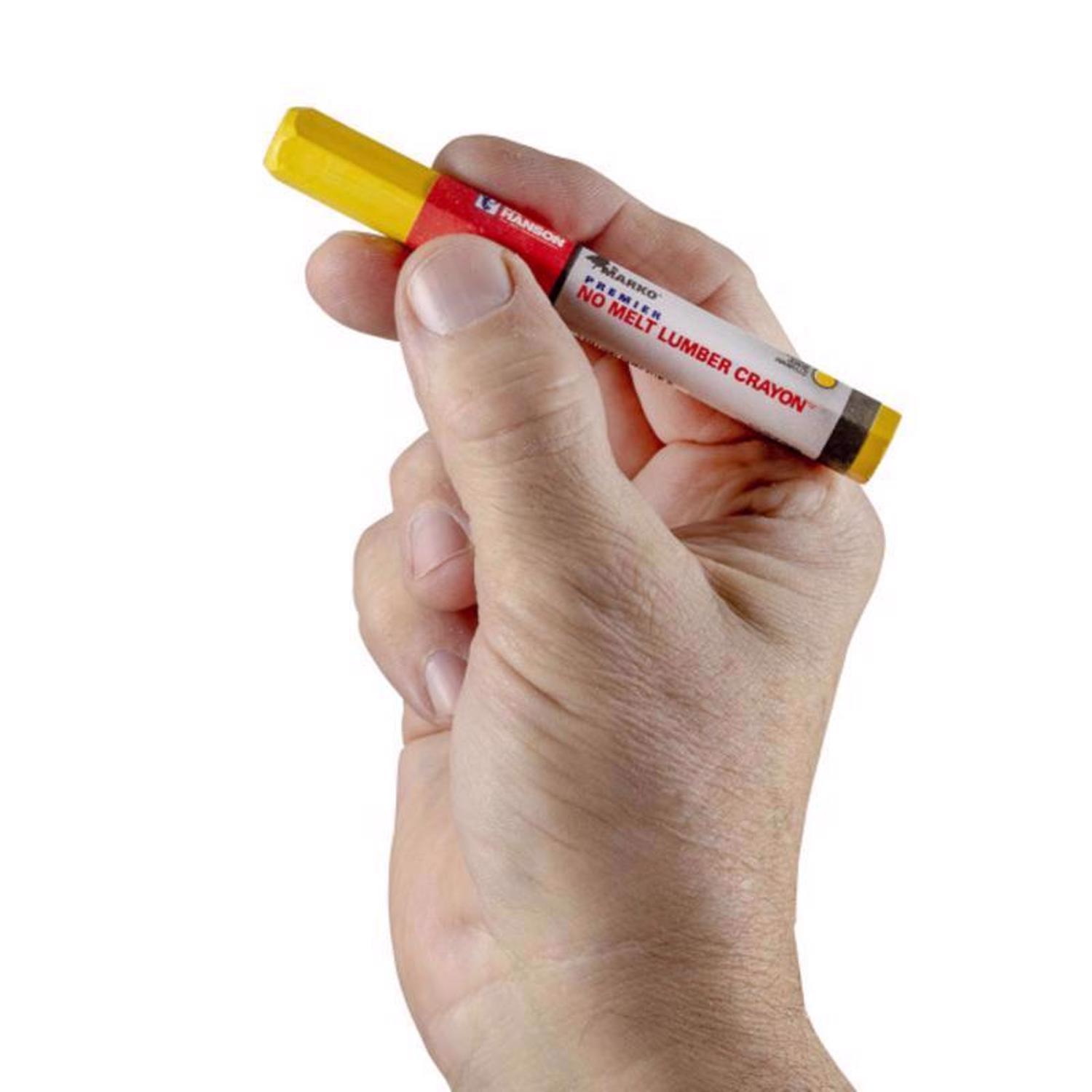 C.H. Hanson 4.5 in. L Lumber Crayon Yellow 1 pc