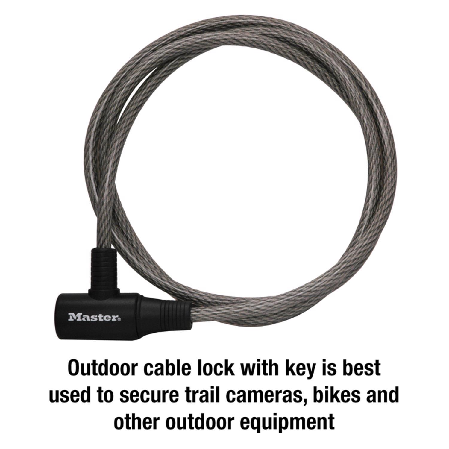 Master Lock 3/8 in. D X 72 in. L Vinyl Coated Steel Locking Cable