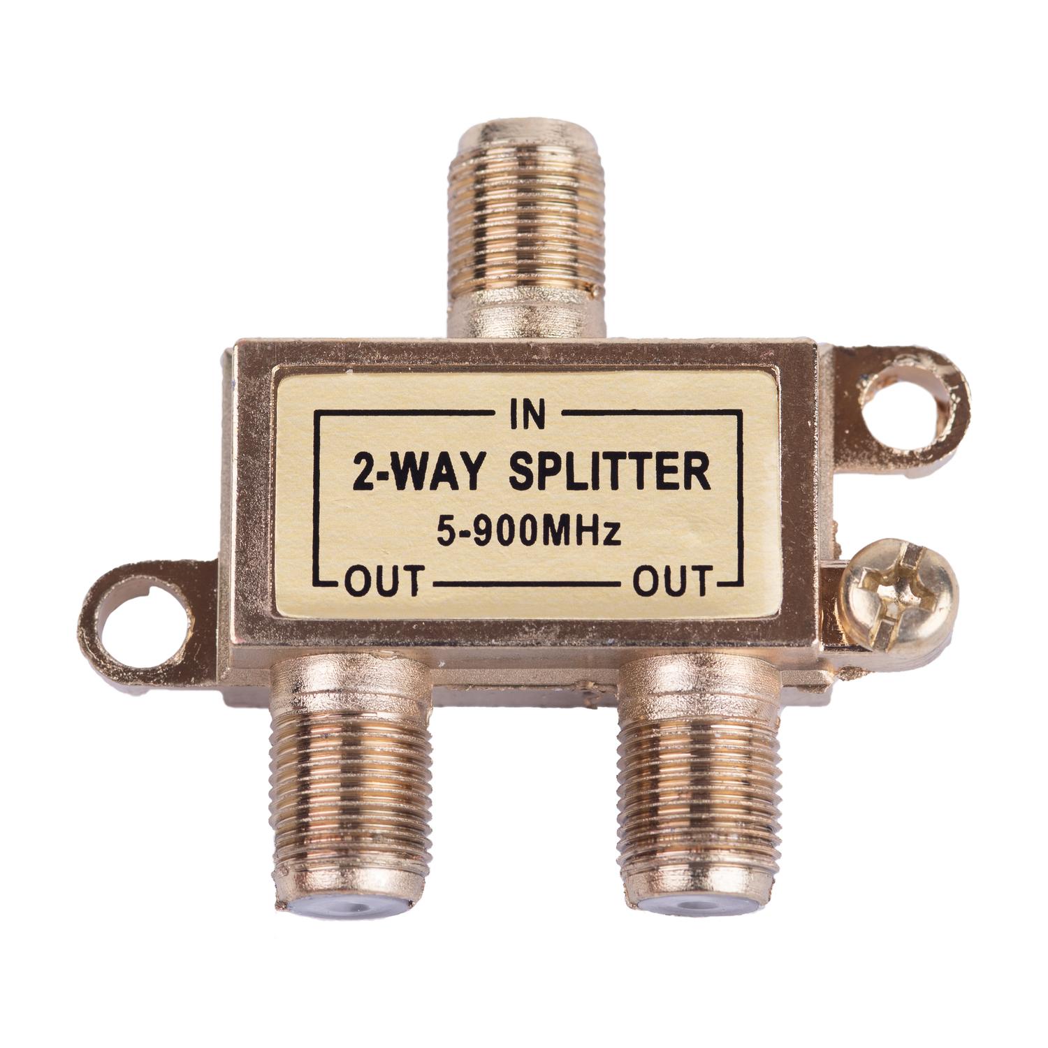 Monster Just Hook It Up 2 Way Coax Splitter 75 ohm 900 MHz 1 pk