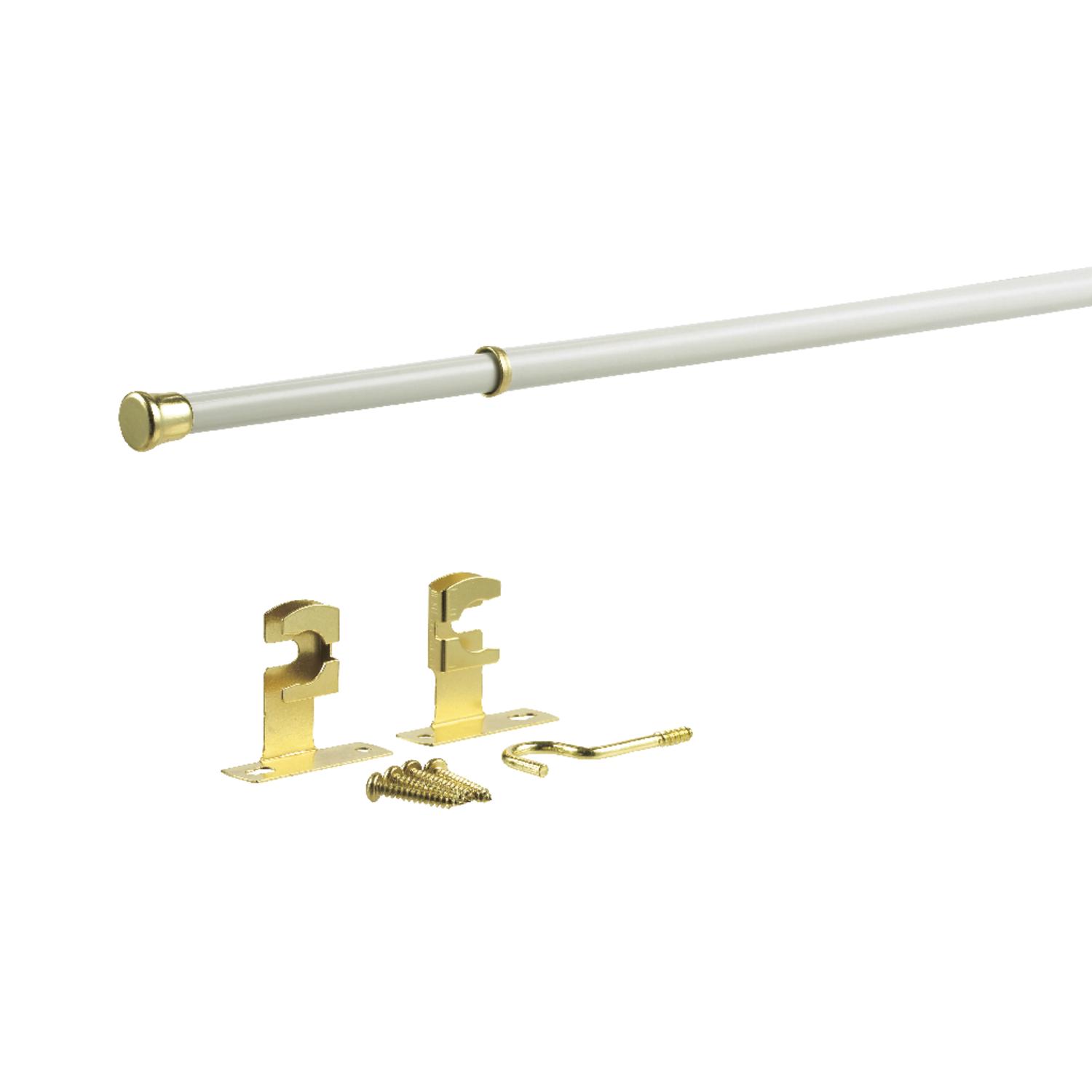 Kenney Enamel White Sash Rod 48 in. L X 84 in. L