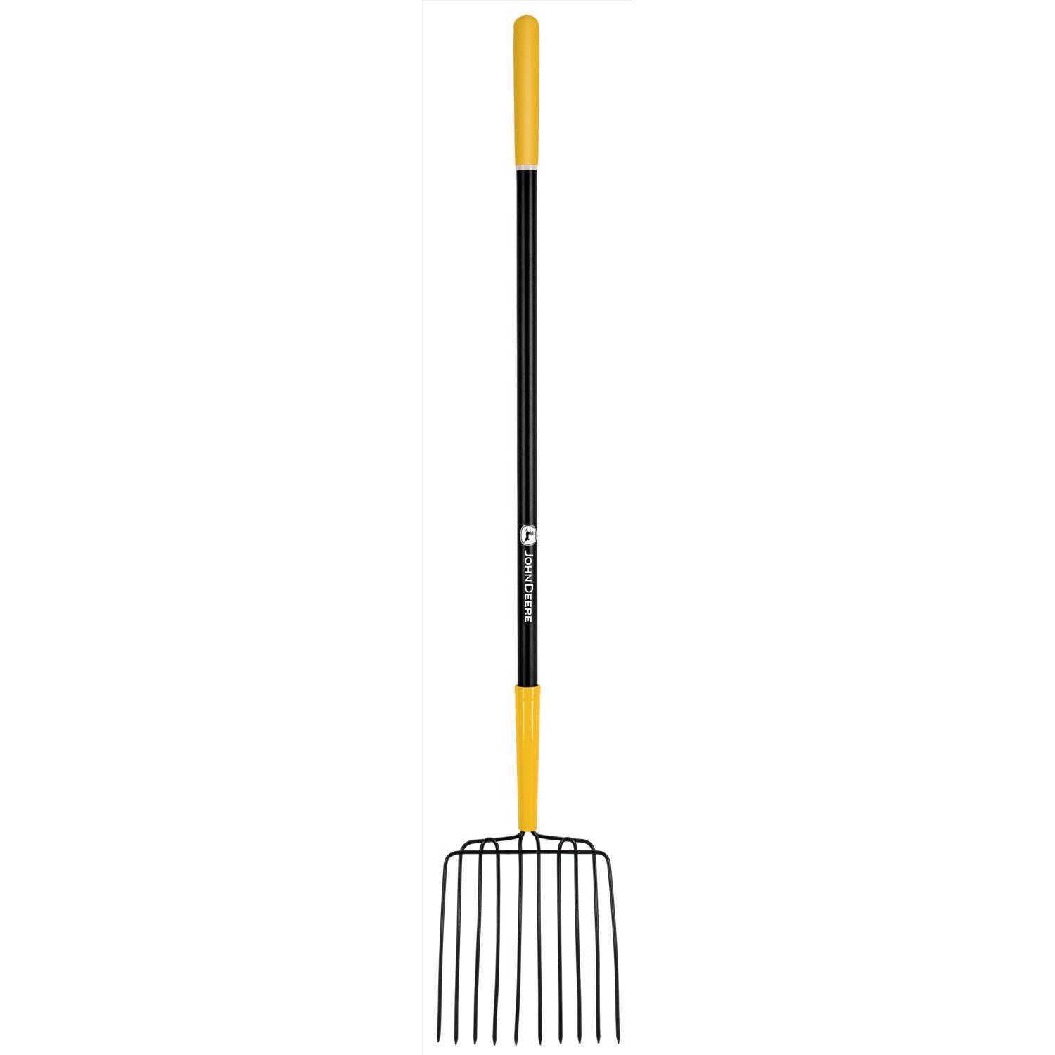 John Deere 10 Tine Steel Bedding Fork 48 in. Fiberglass Handle