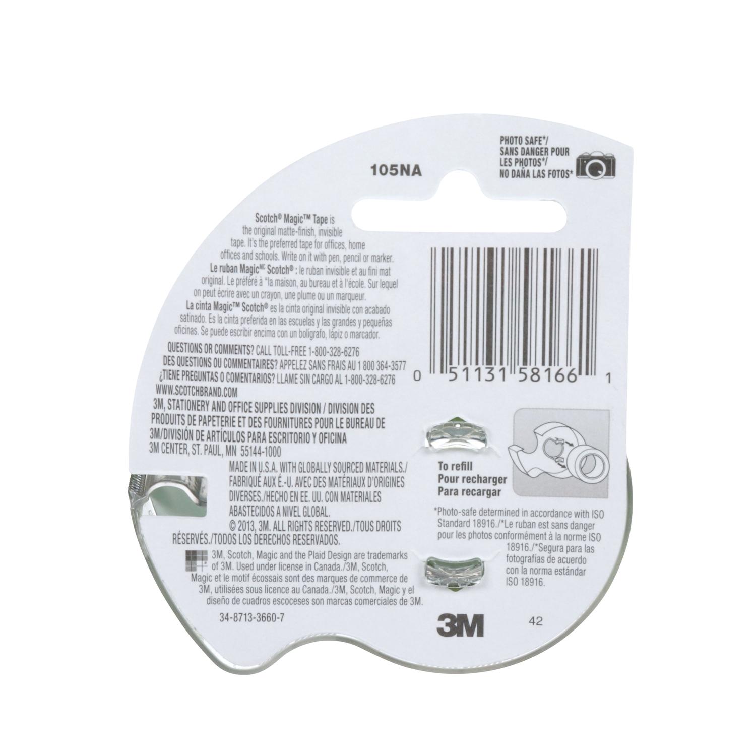 Scotch Magic 3/4in. W x 300" L Tape Clear