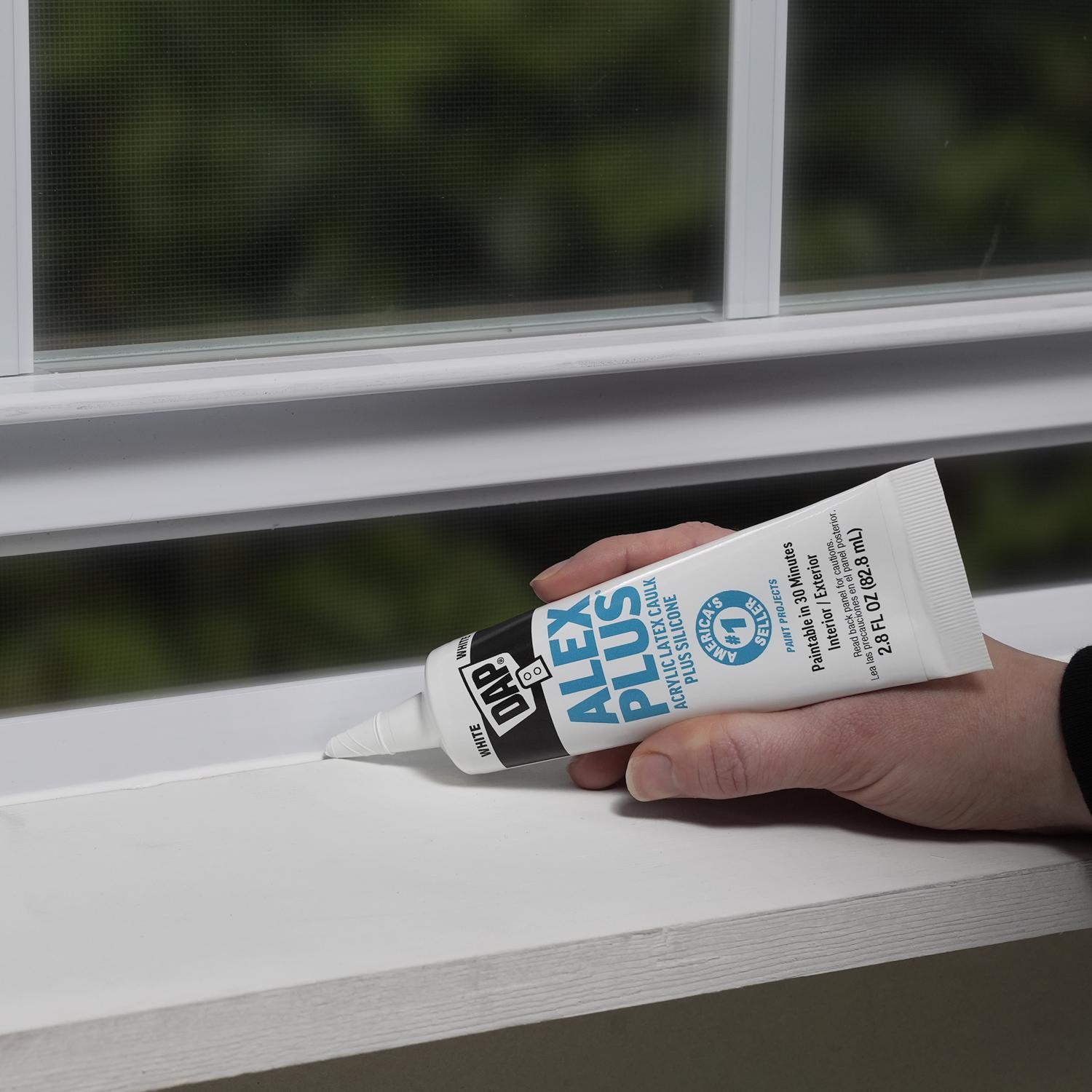 DAP Alex Plus White Siliconized Acrylic Latex All Purpose Caulk 2.8 fl. oz.