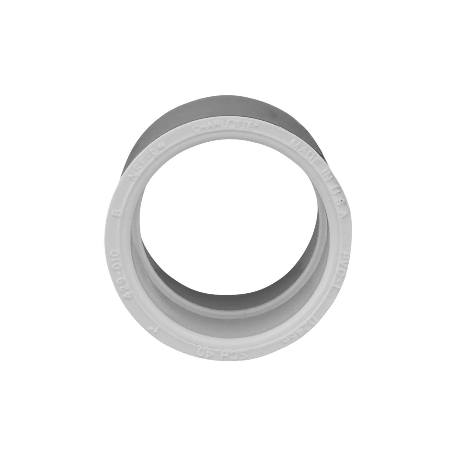 Charlotte Pipe Schedule 40 1 in. Slip X 1 in. D Slip PVC Coupling 1 pk