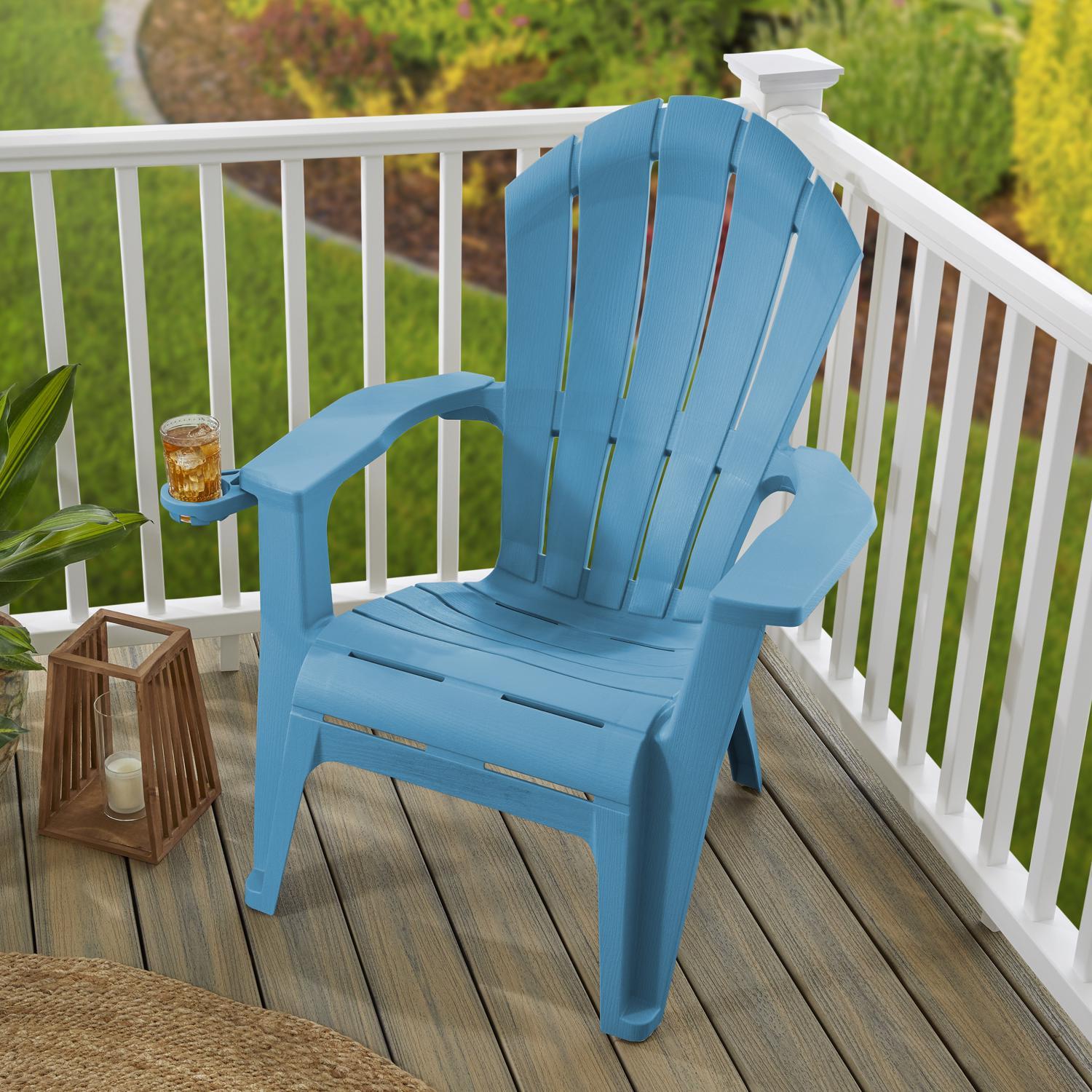 Adams RealComfort Deluxe Pool Blue Resin Frame Adirondack Chair