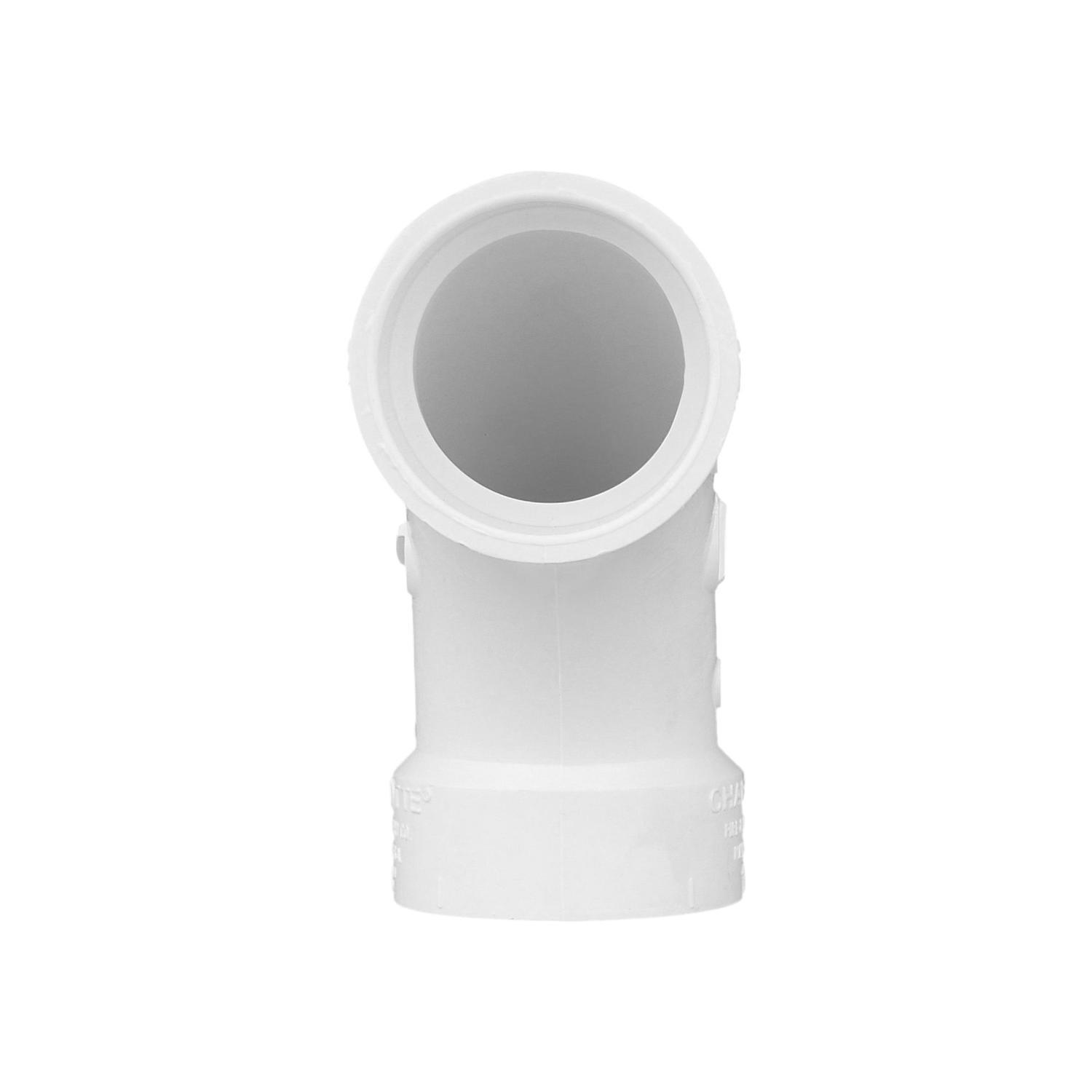 Charlotte Pipe Schedule 40 1-1/2 in. Hub X 1-1/2 in. D Hub PVC Elbow 1 pk