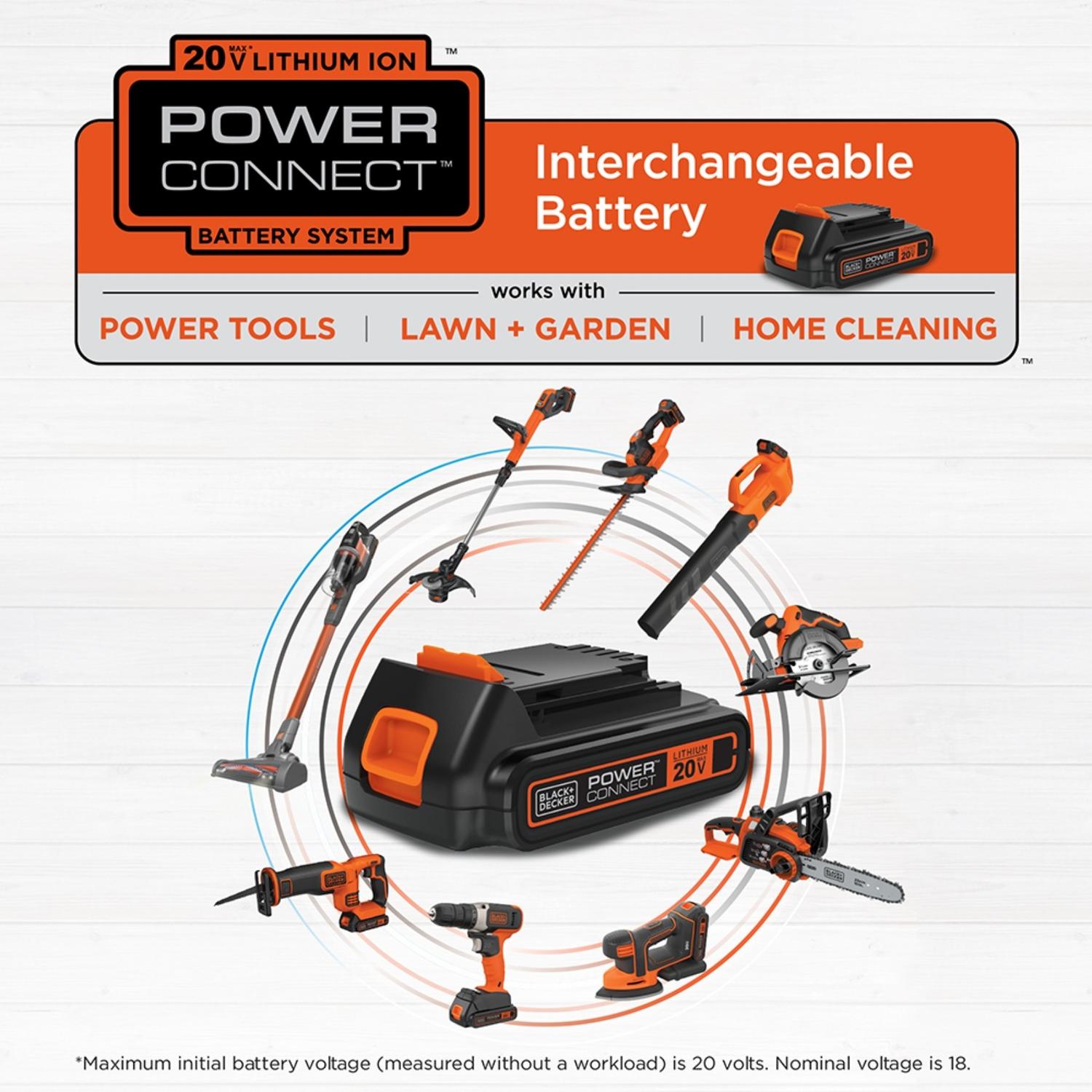 Black Decker LCC221 10 in. 20 V Battery Edger Trimmer Kit Battery Charger Stine Home Yard The Family You Can Build Around