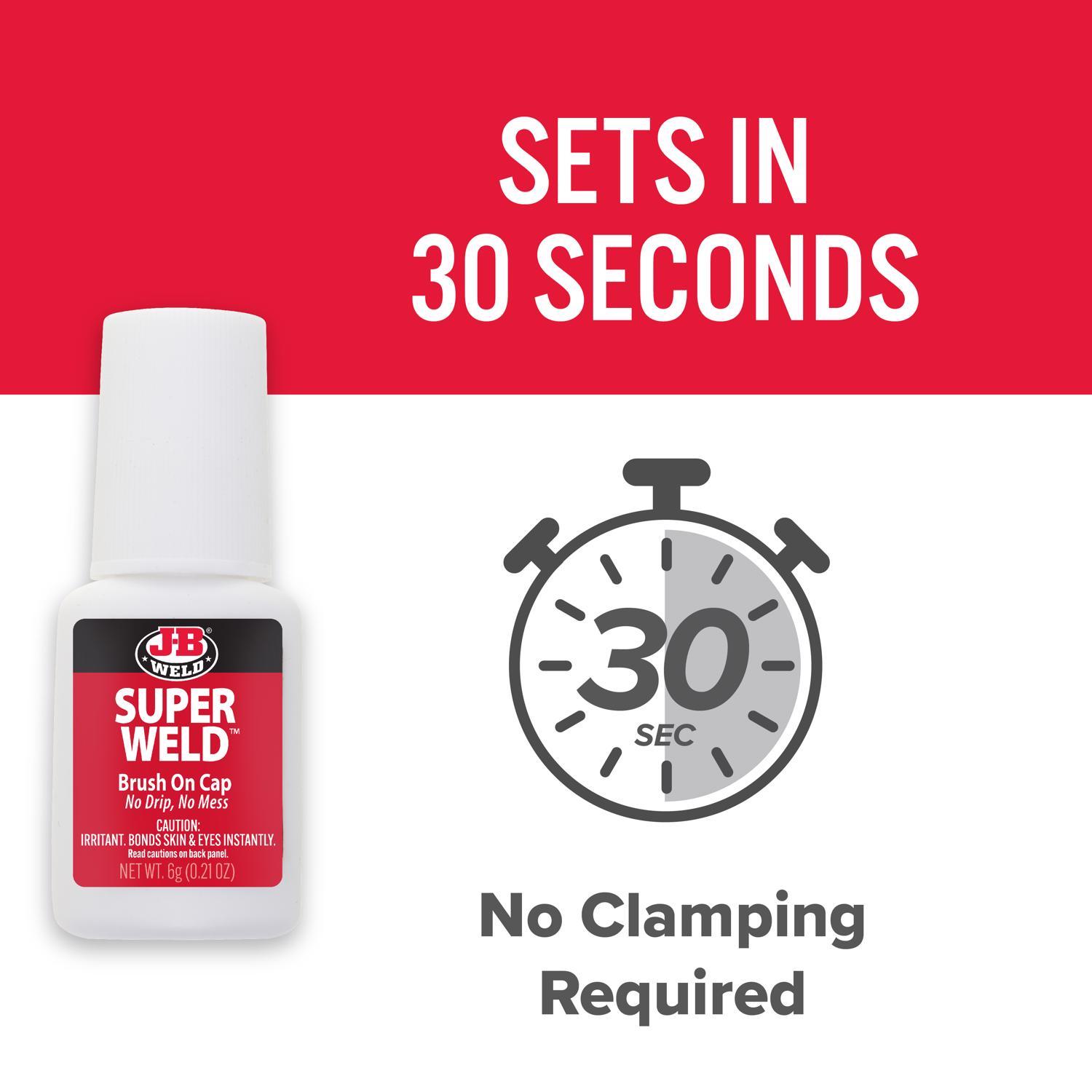 J-B Weld SuperWeld High Strength Glue Clear Super Glue Brush On 0.2 gm