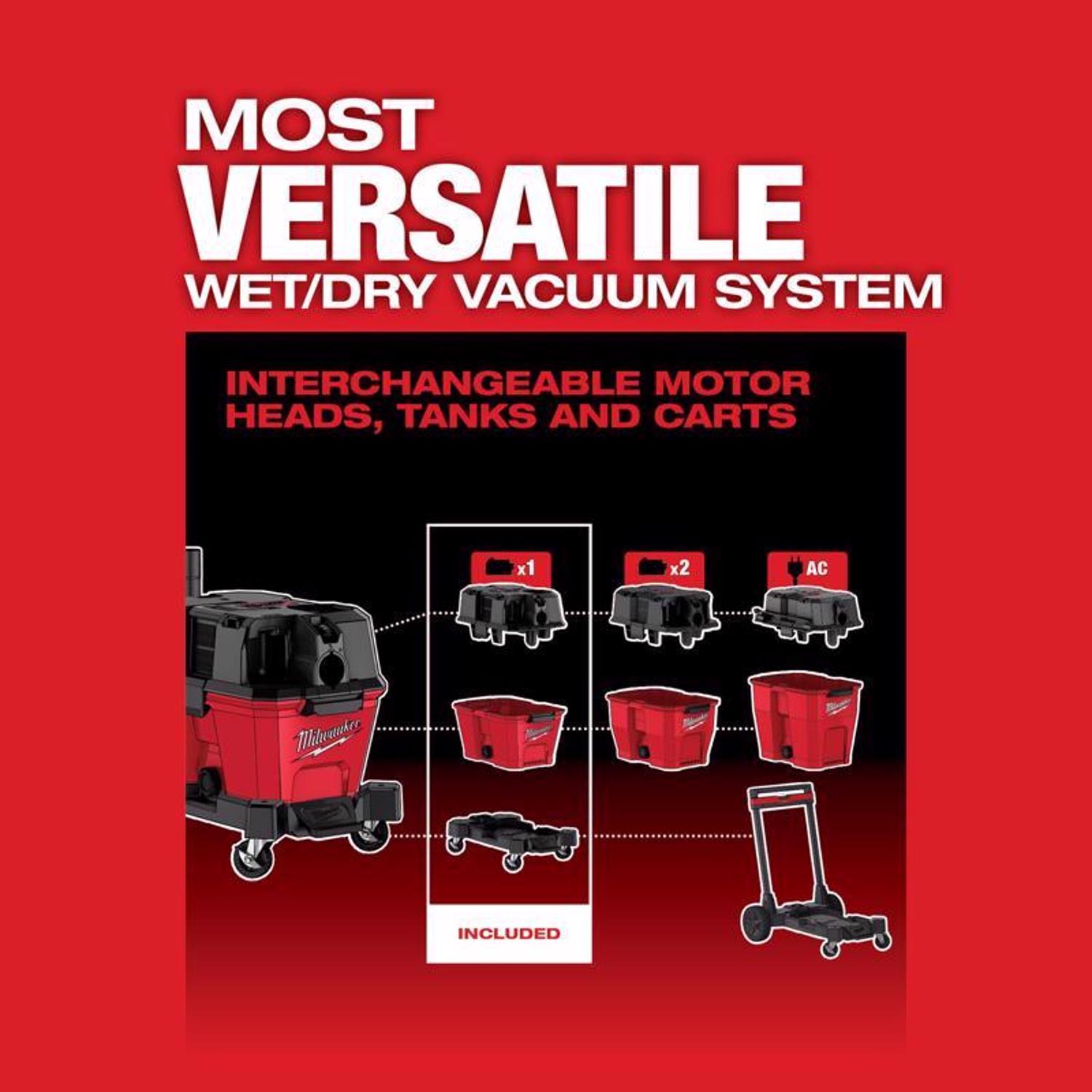 Milwaukee M18 FUEL 0910-20 6 gal Cordless Wet/Dry Vacuum Tool Only 18 V 3.5 HP