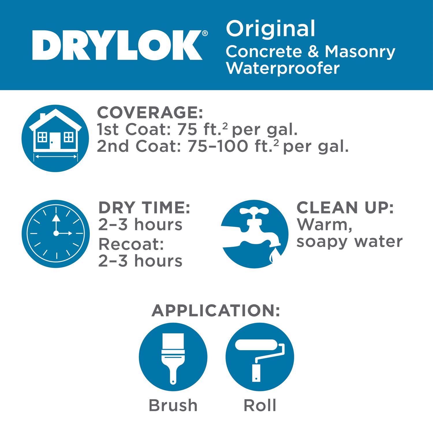 Drylok Flat Gray Latex Masonry Waterproof Sealer 1 gal
