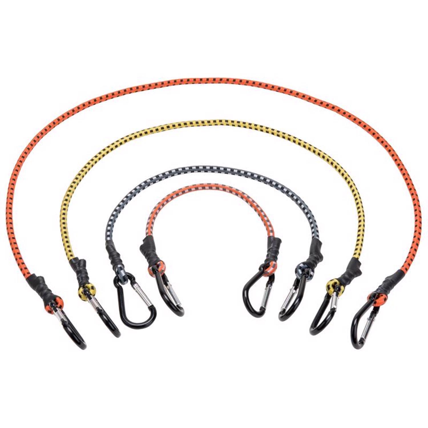 Keeper Assorted Carabiner Style Bungee Cord 18 in. L X 0.315 in. 12 pk