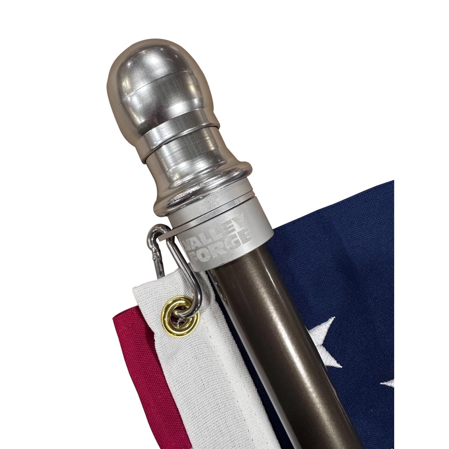 Valley Forge 1 in. L Aluminum Flag Mounting Rings Brushed