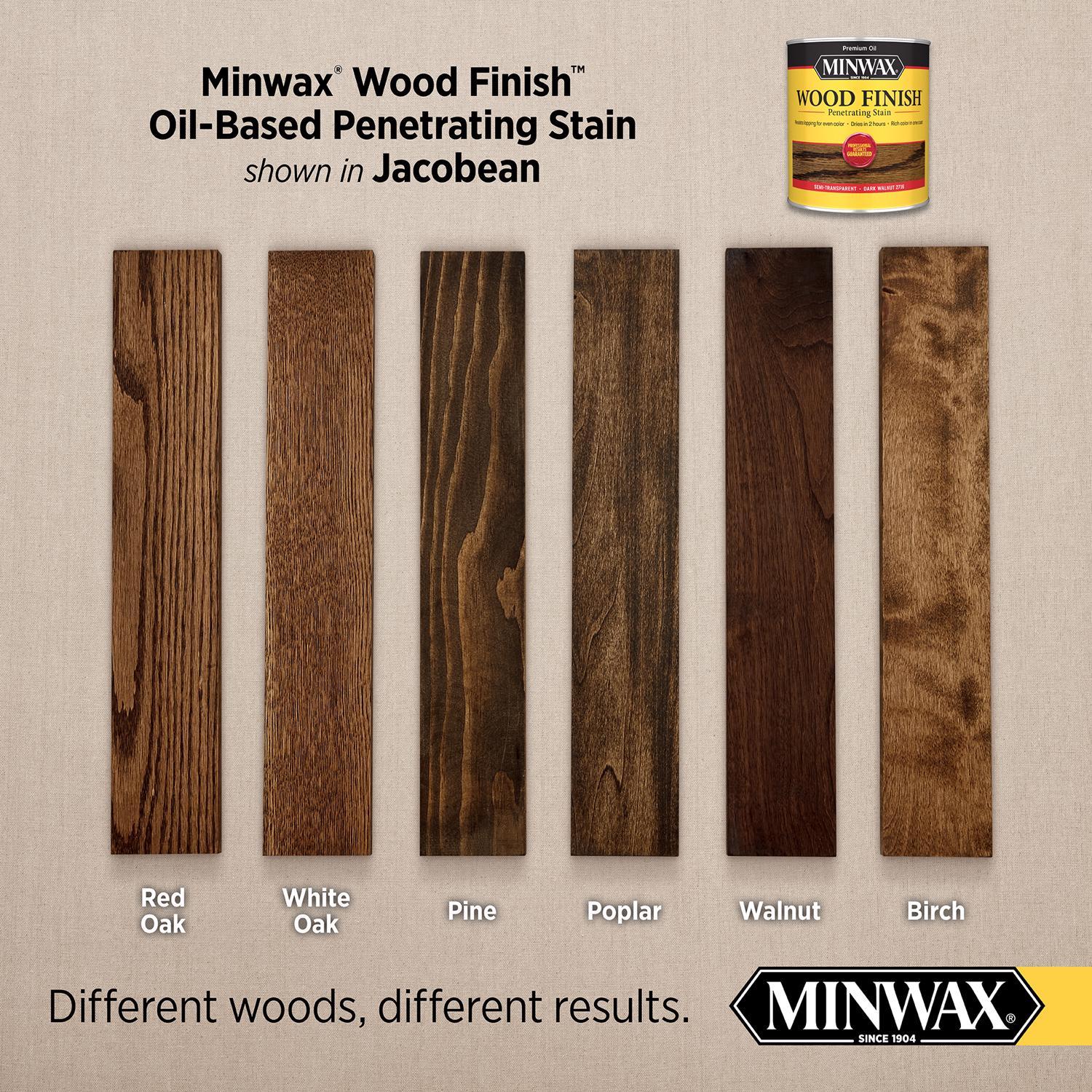 Minwax Wood Finish Semi-Transparent Jacobean Oil-Based Penetrating Wood Stain 1/2 pt