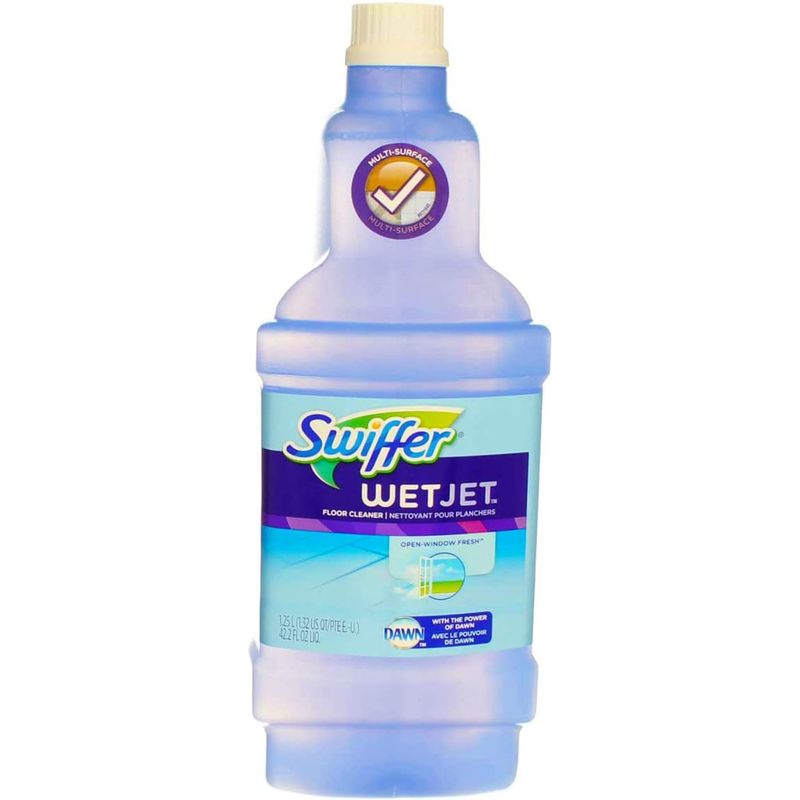 SWIFFER 23679 1.25-Liter Wet Jet Multi-Surface Solution - Open Window Fresh - Quantity 4