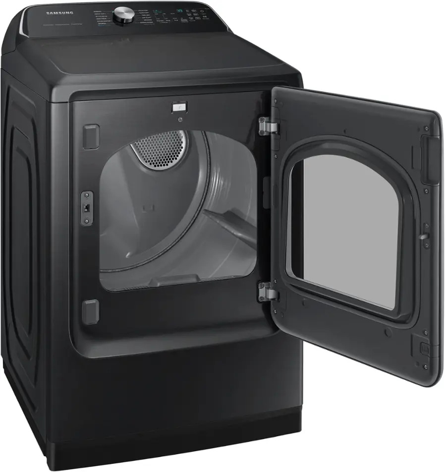 Samsung - 7.4 Cu. Ft. Smart Electric Dryer with Steam Sanitize+ - Black