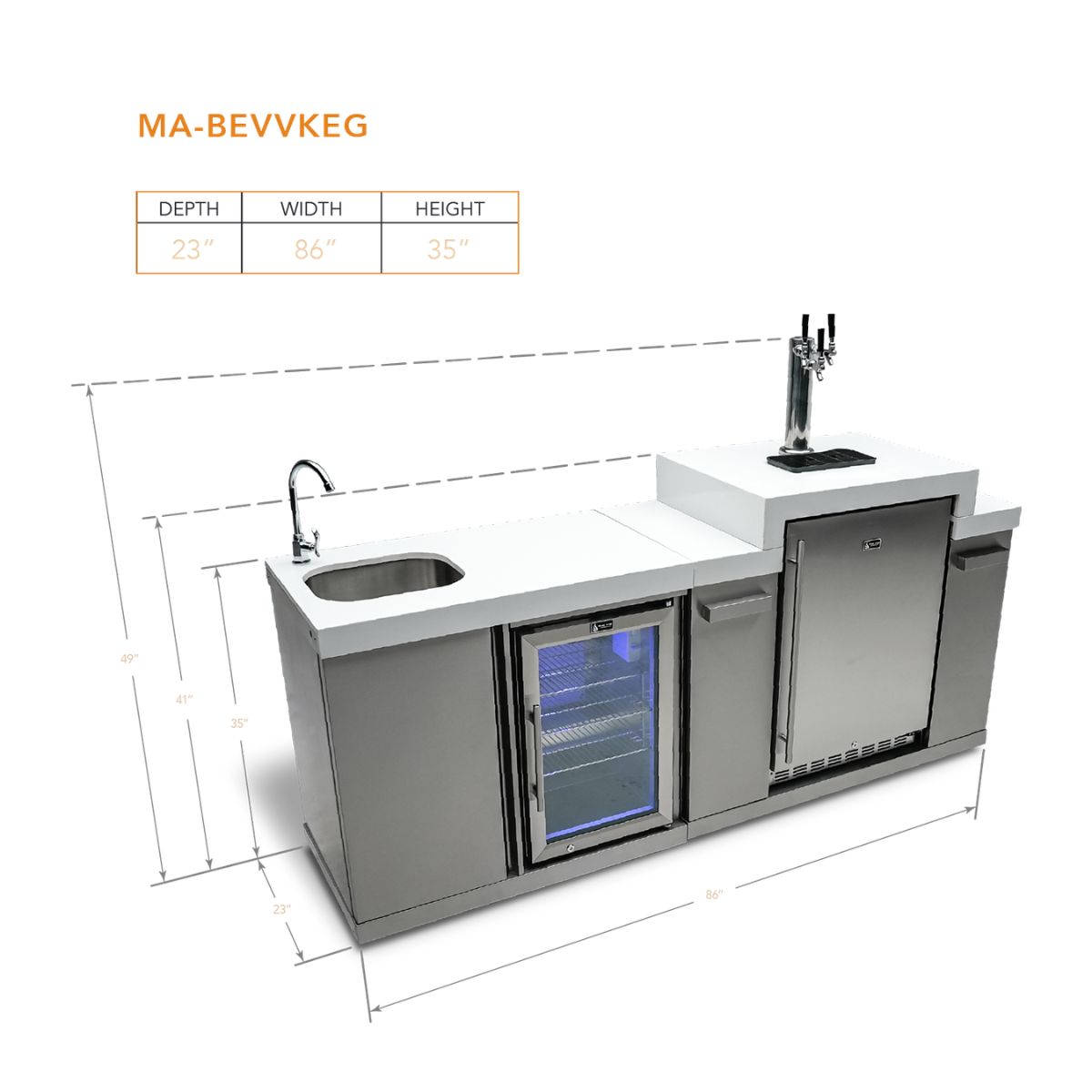 Mont Alpi Beverage Center and Kegerator