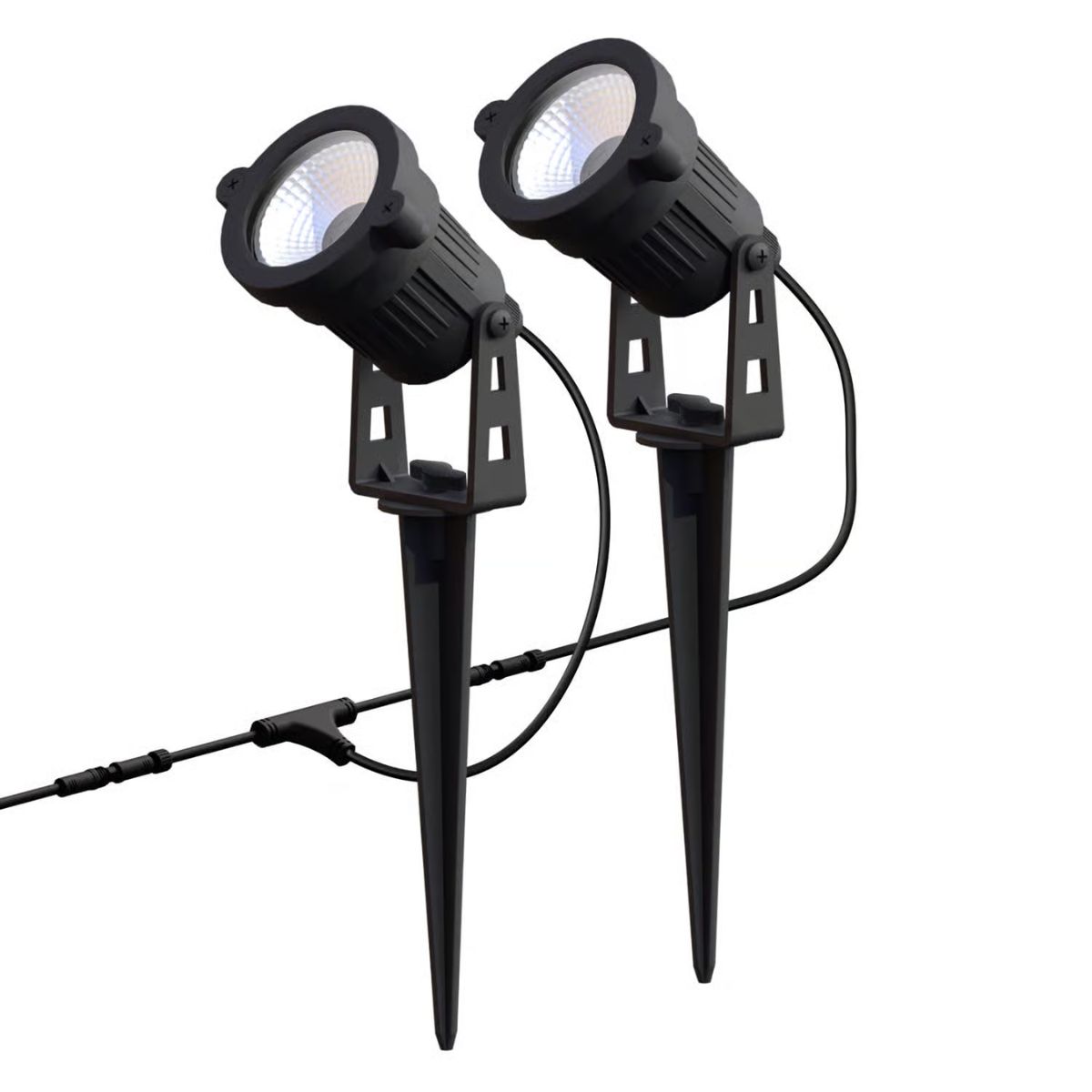 Feit Bluetooth-Enabled Motion Sensor Plug-In LED Black Smart-Enabled Spotlight