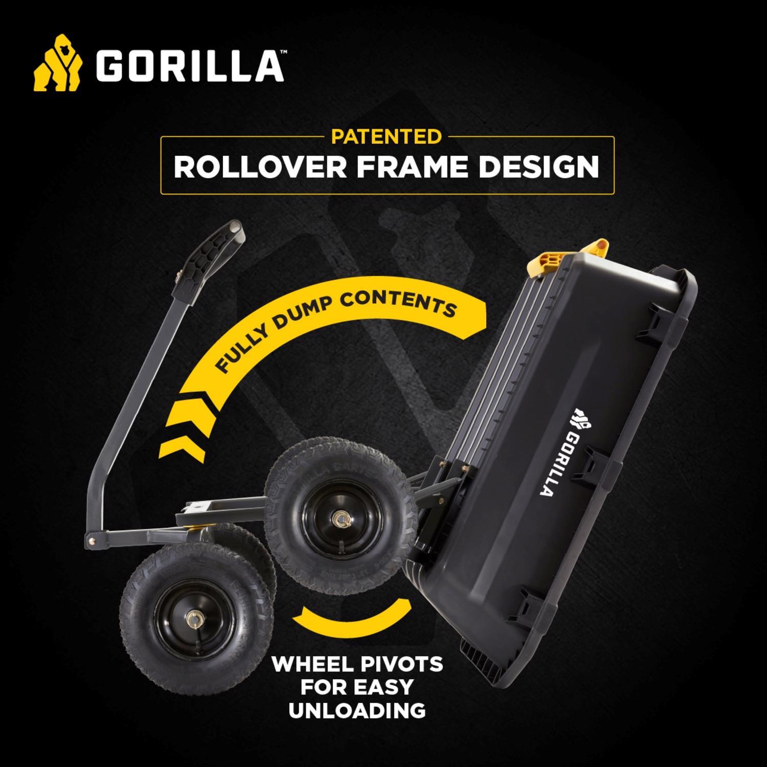 Gorilla Carts Poly Dump Cart 1200 lb. cap.