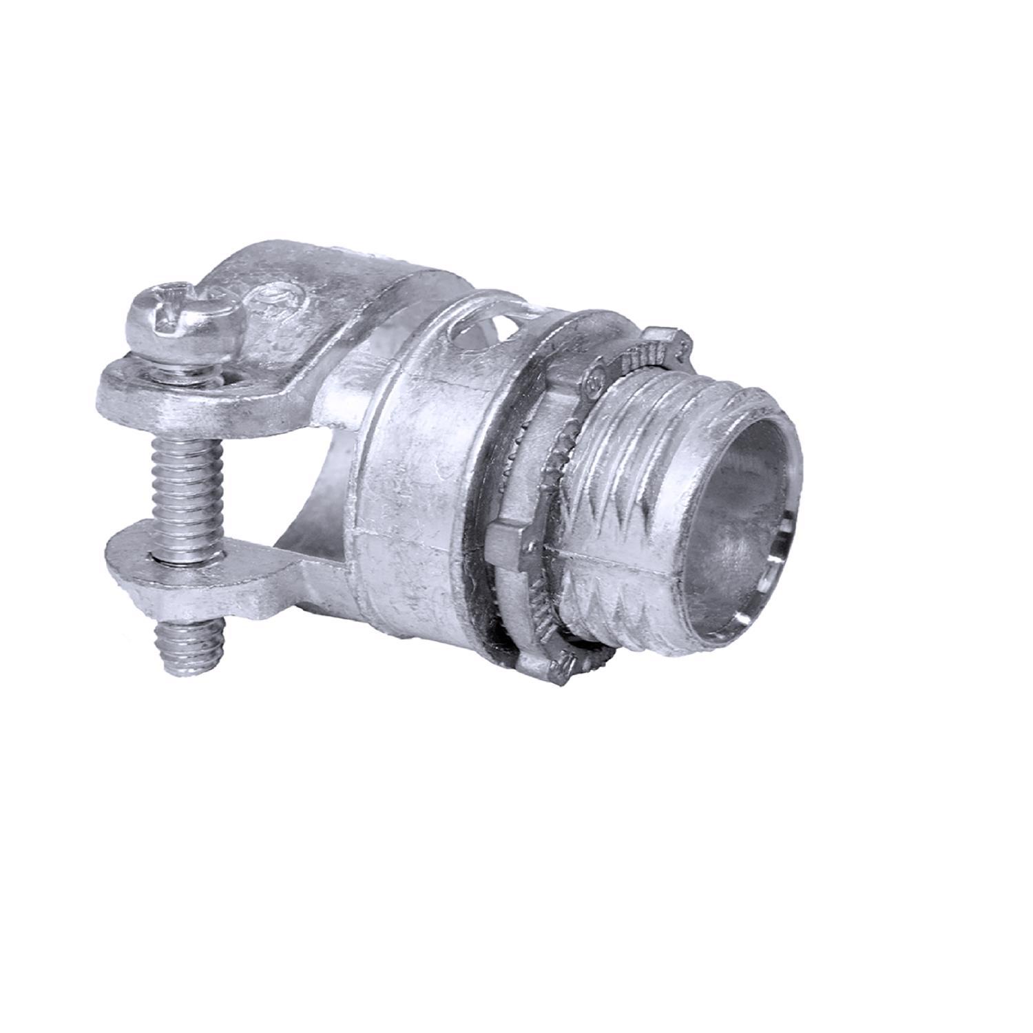 Sigma Engineered Solutions 1/2 in. D Die-Cast Zinc Squeeze Connector For AC, MC or FMC/RWFMC 1 pk