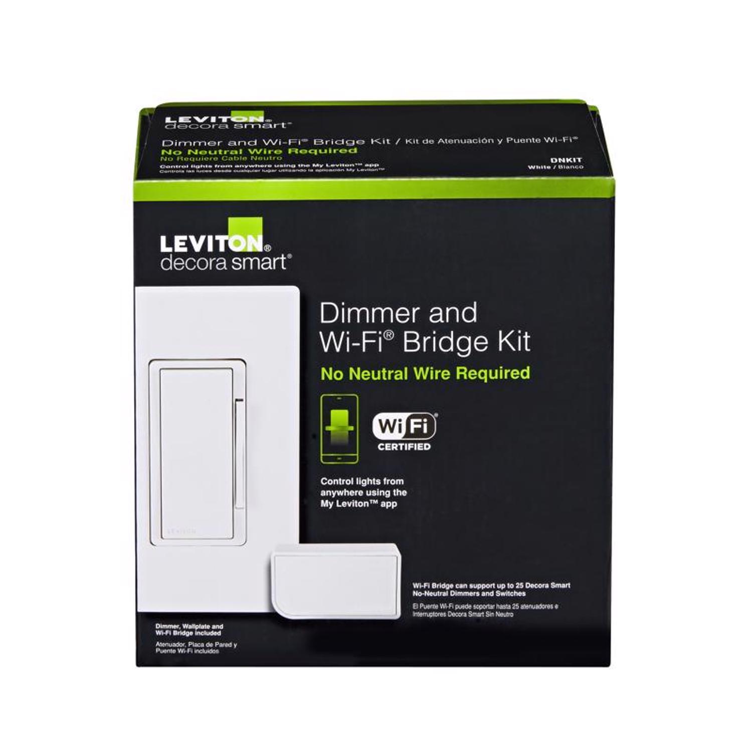 Leviton Decora White Wifi Smart Dimmer Switch with Remote Control Smart Bridge 1 Pack Stine Home Yard The Family You Can Build Around