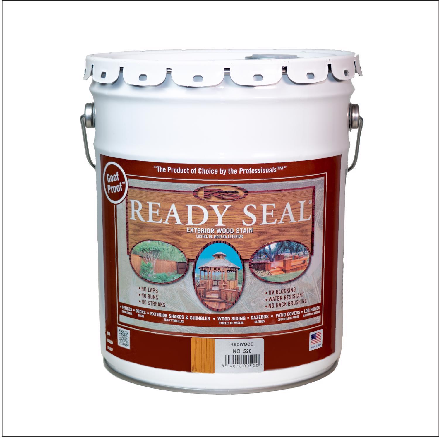 Ready Seal Goof Proof Semi-Transparent Flat Redwood Oil-Based Penetrating Wood Stain/Sealer 5 gal