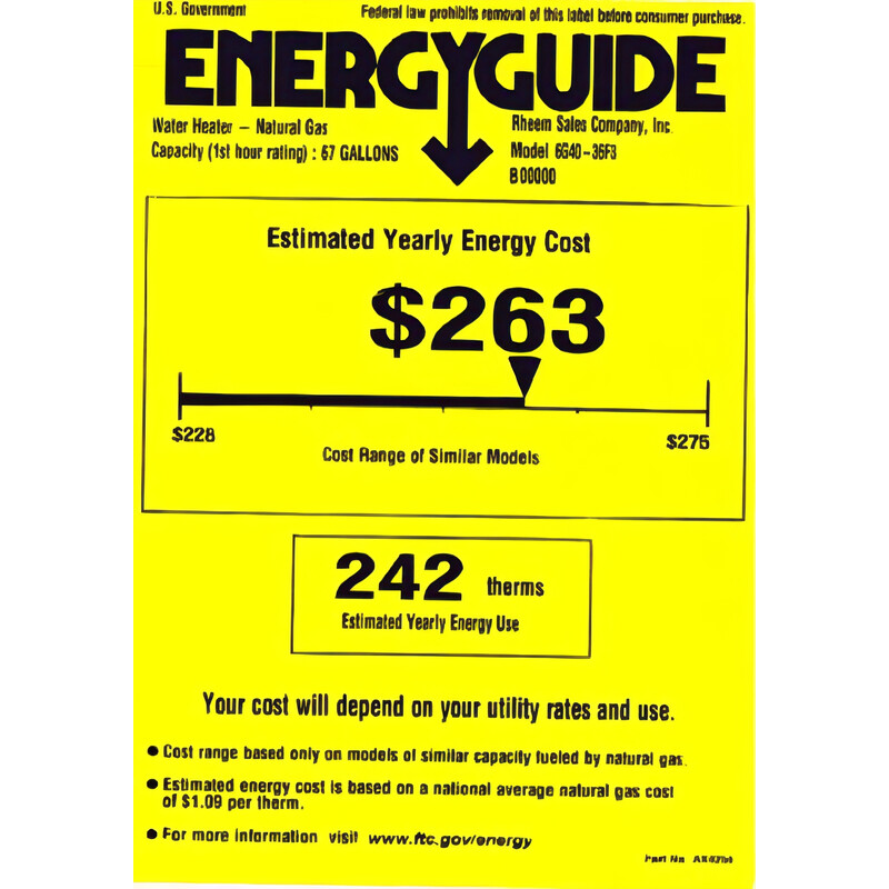 Water Heater Natural Gas 40 Gallon