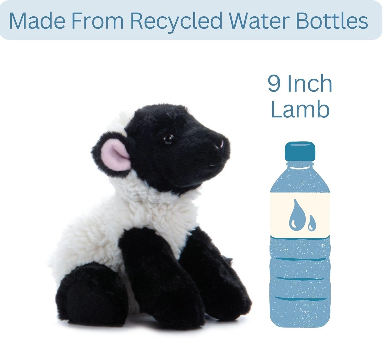 The Petting Zoo Floppy Lamb Stuffed Animal Plushie 9 in.