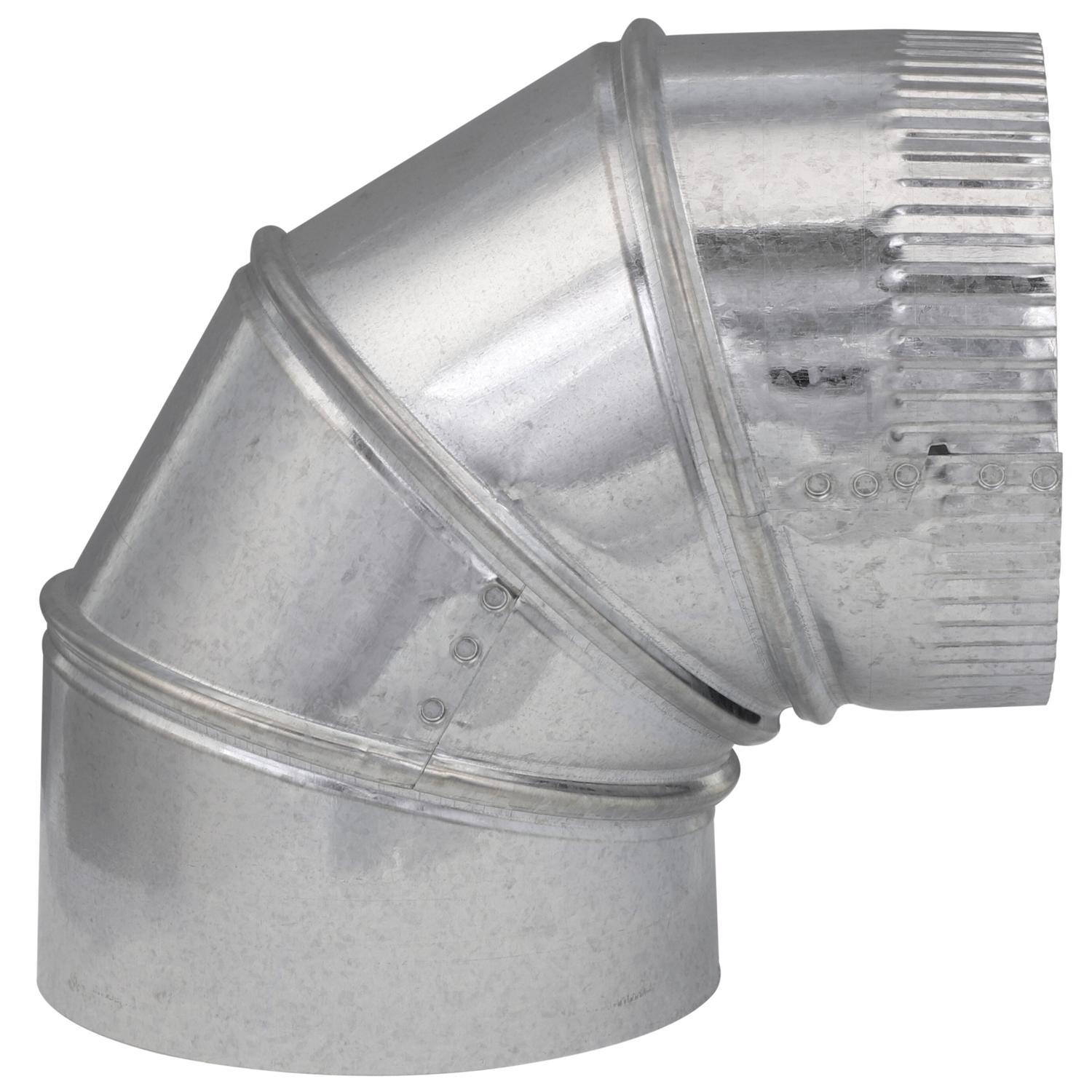 Imperial 6 in. D X 6 in. D Adjustable 90 deg Galvanized Steel Elbow Exhaust