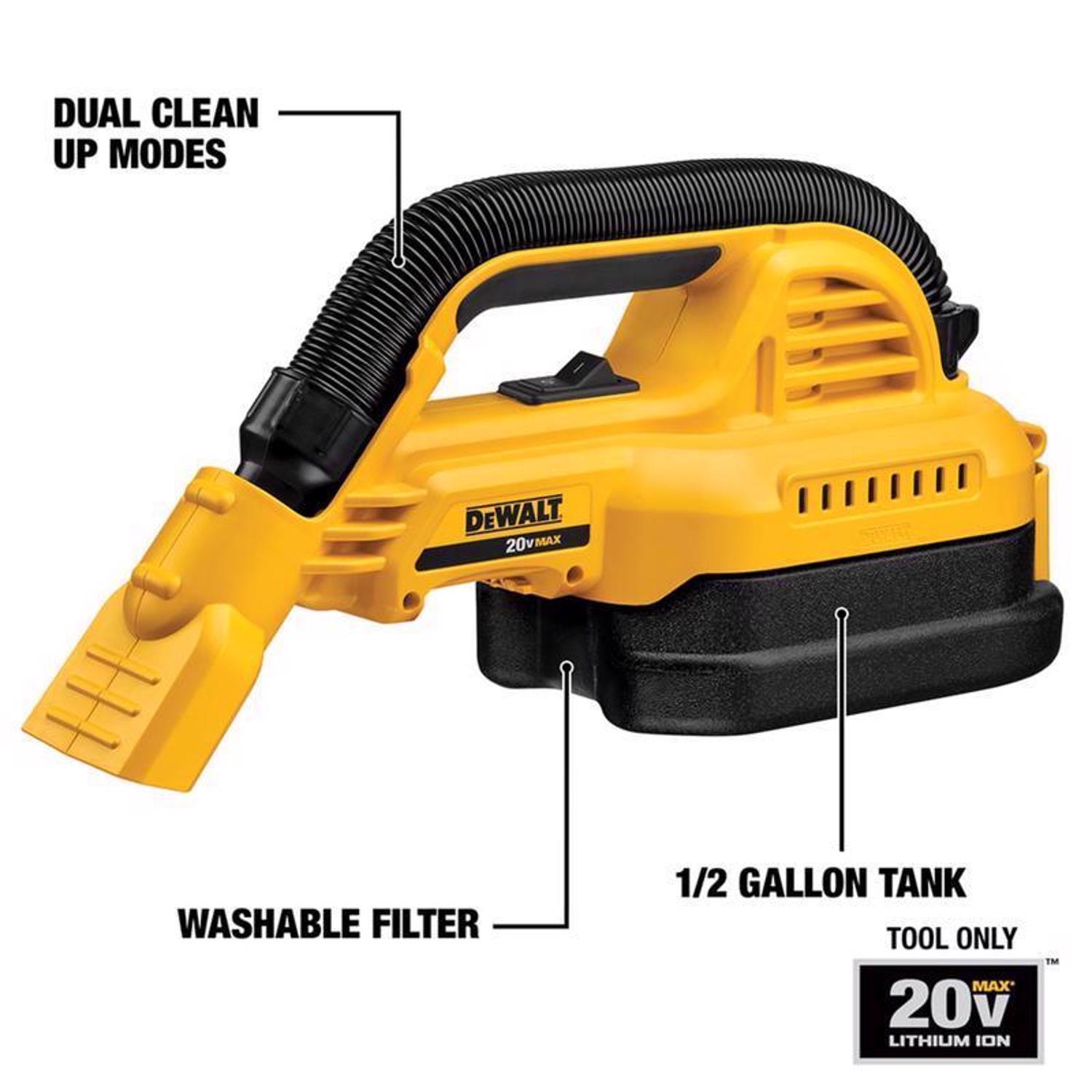 DeWalt 20V MAX 1 2 gal Cordless Portable Wet Dry Vacuum 20 V Stine Home Yard The Family You Can Build Around