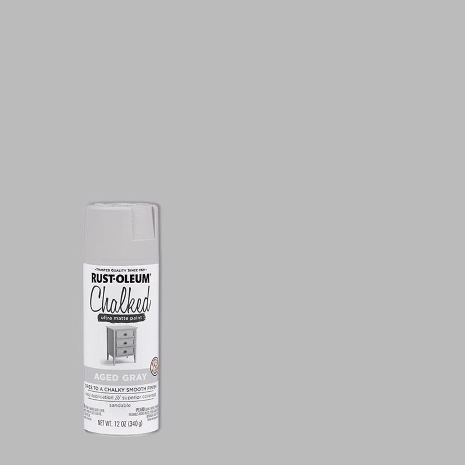 Rust-Oleum Chalked Matte Aged Gray Chalky Finish Paint 12 oz