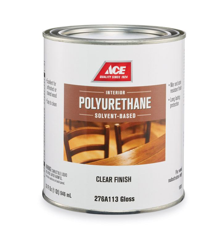 Ace Gloss Clear Solvent-Based Polyurethane 1 qt.
