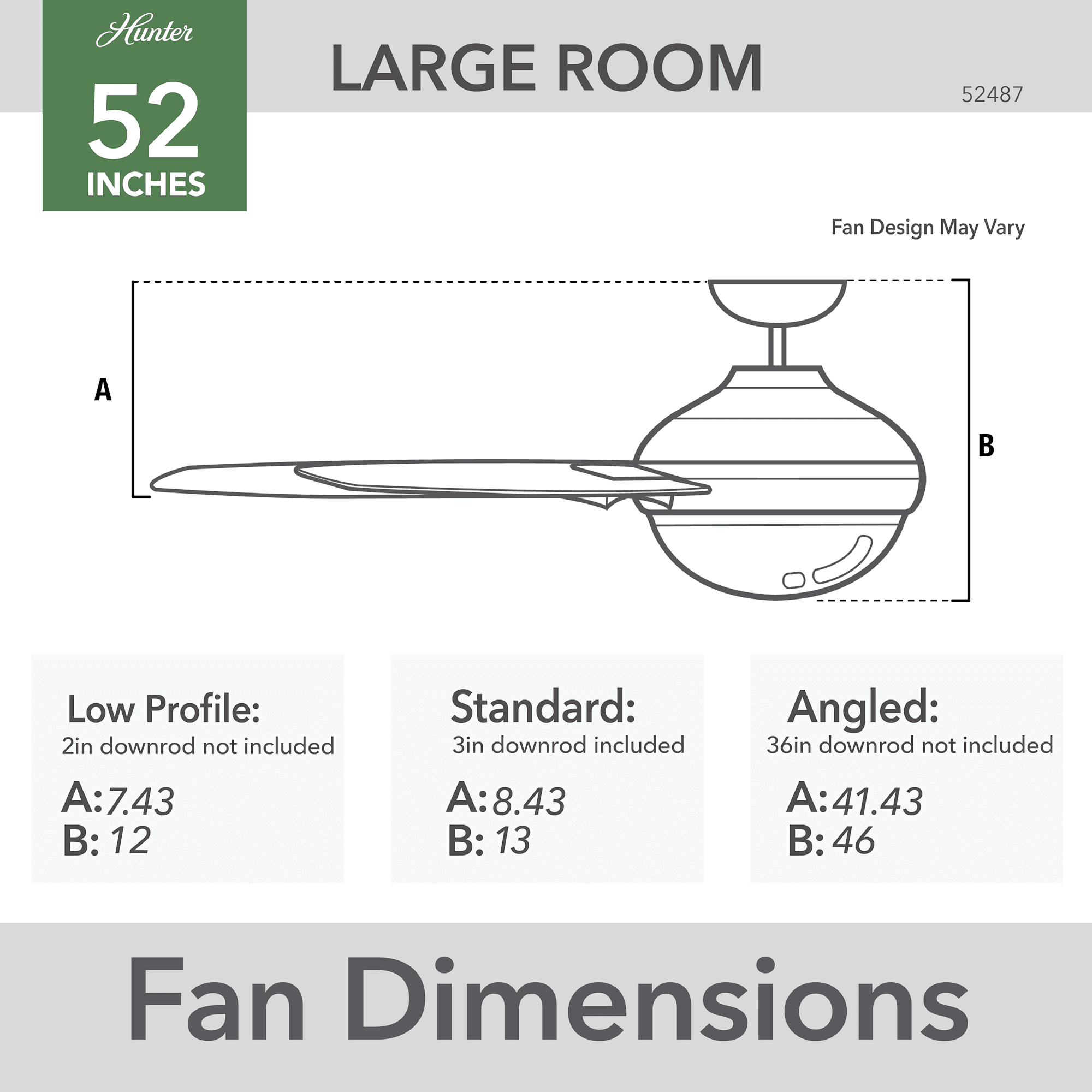 Hunter Anisten 52 in. White LED Indoor Ceiling Fan