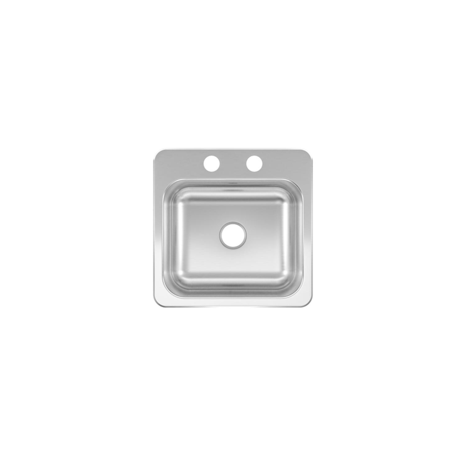 Kindred Creemore Stainless Steel Top Mount 15 in. W X 15 in. L Single Bowl Bar Sink