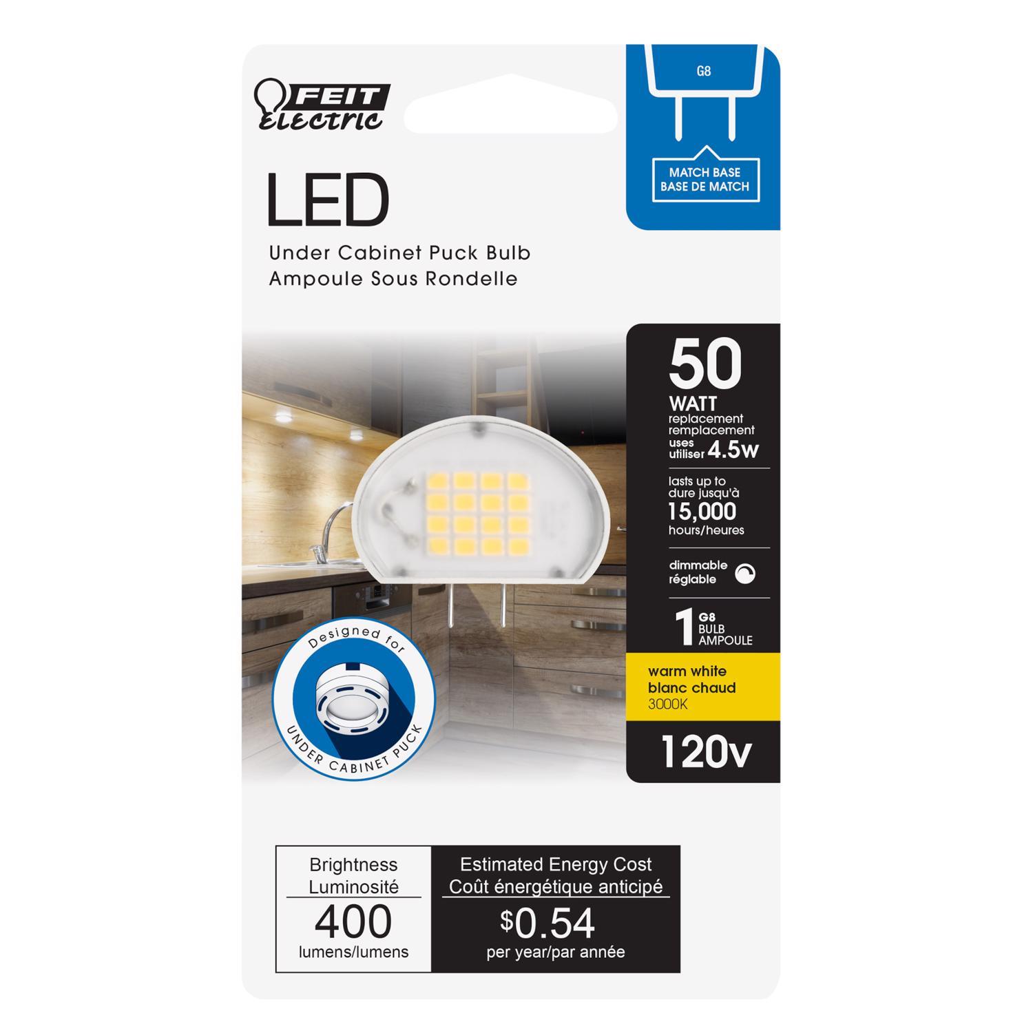 Feit Specialty G8 LED Bulb Warm White 50 Watt Equivalence 1 pk