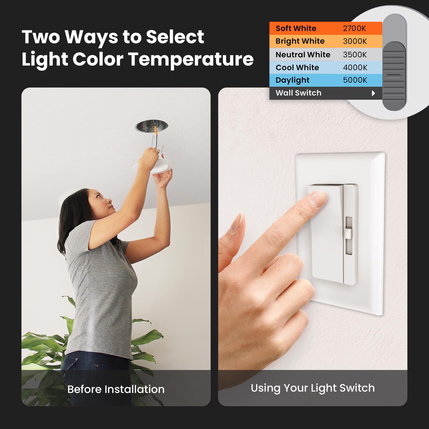 Feit Enhance White 5 in. W Aluminum LED Dimmable Recessed Downlight 8.6 W
