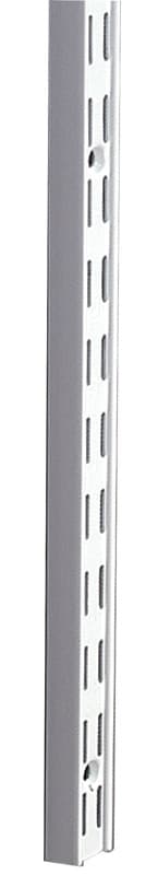 Knape & Vogt White Steel Double Slot Shelf Standard 14 Ga. 63 in. L 300 lb