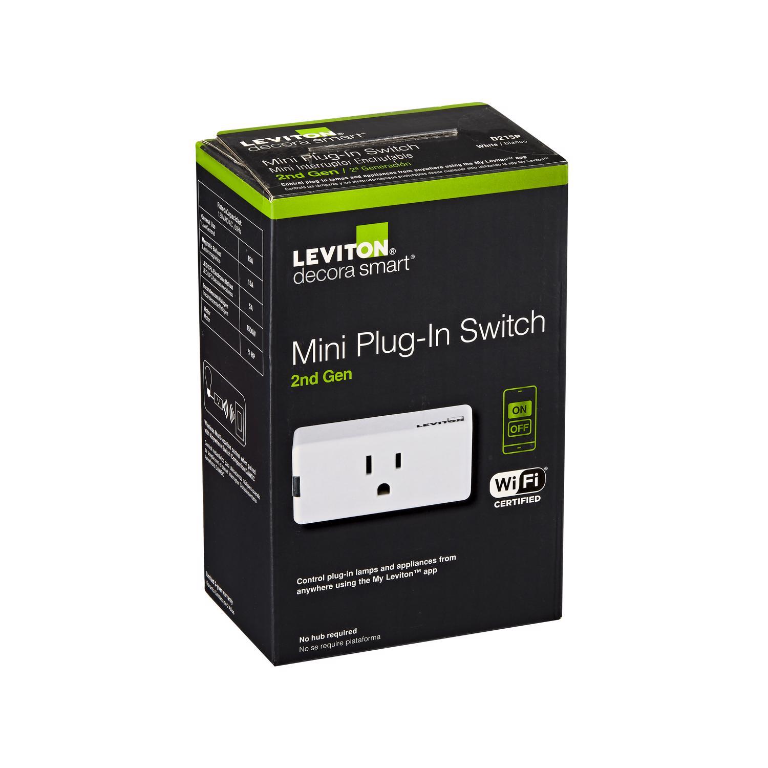 Leviton Decora Smart Grounded 1 outlets SmartEnabled Mini PlugIn Adapter 1 pk Stine Home