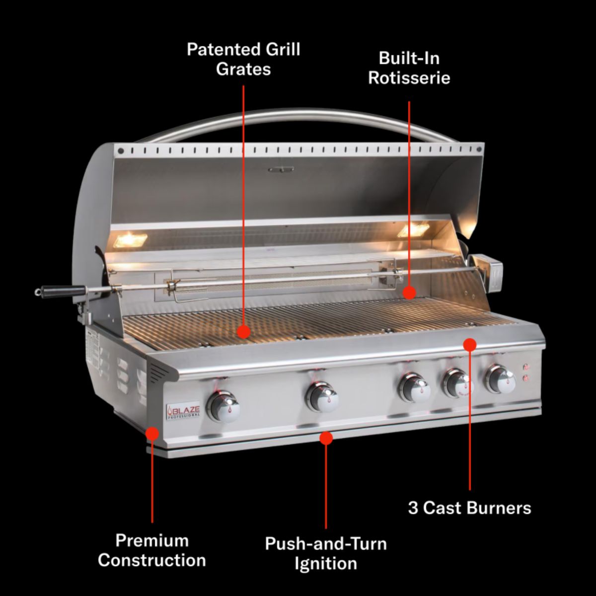 Blaze Grill 4 Burner Professional 44 in. LP Gas