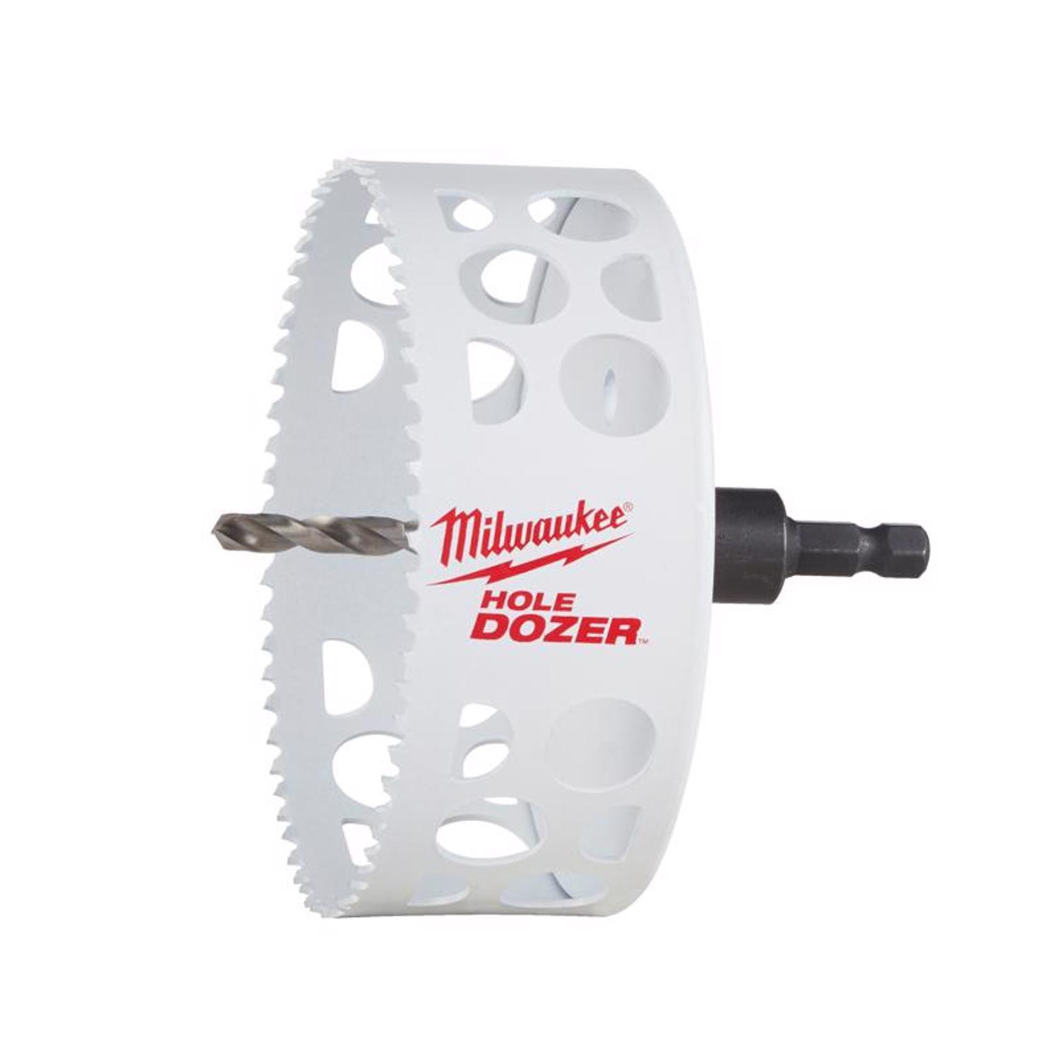 Milwaukee Hole Dozer 4-1/2 in. Bi-Metal 2 in. L X 3/8 in. D Hole Saw with Arbor and Pilot Bit Arbor