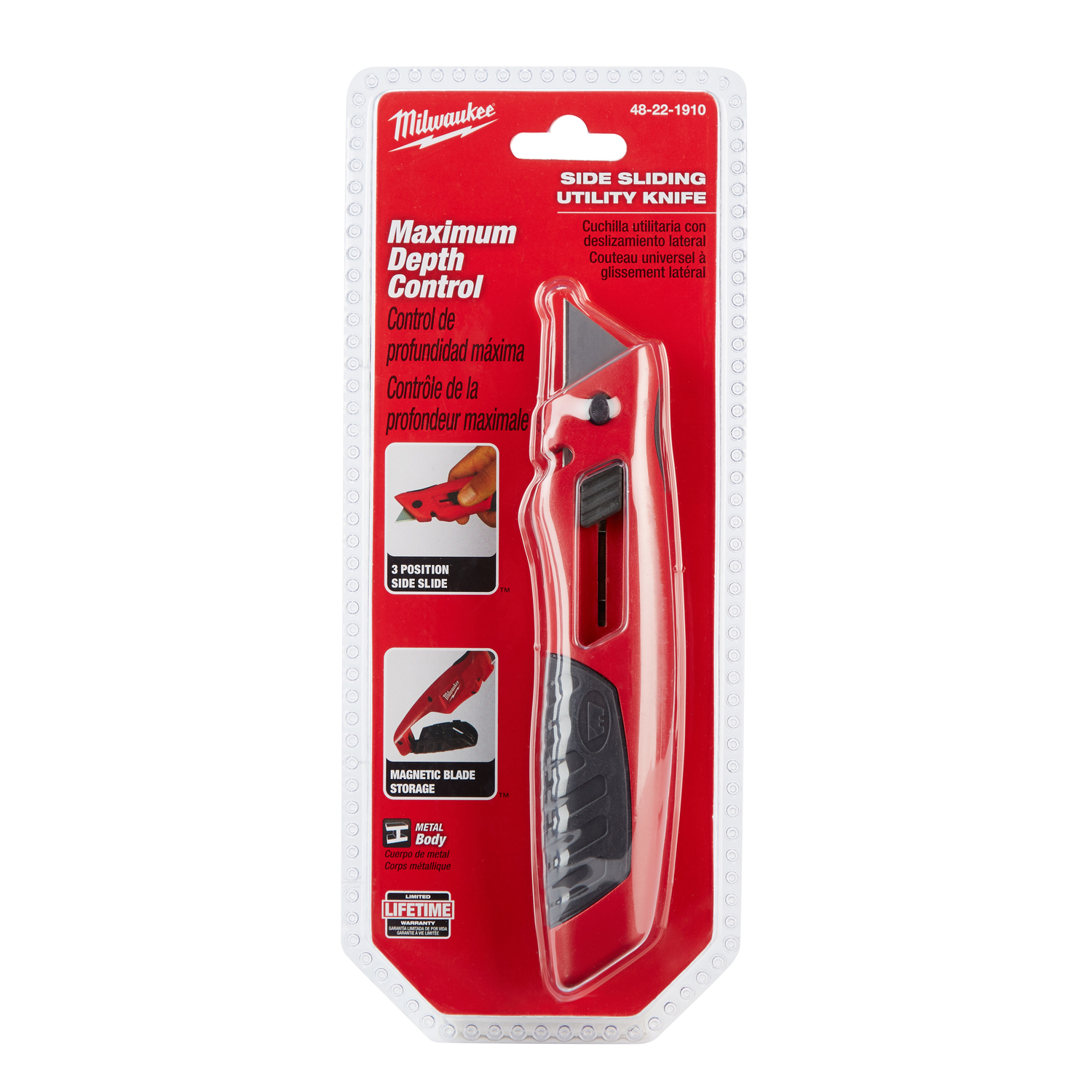 Milwaukee 6.74 in. Side Slide Utility Knife Red 1 pc