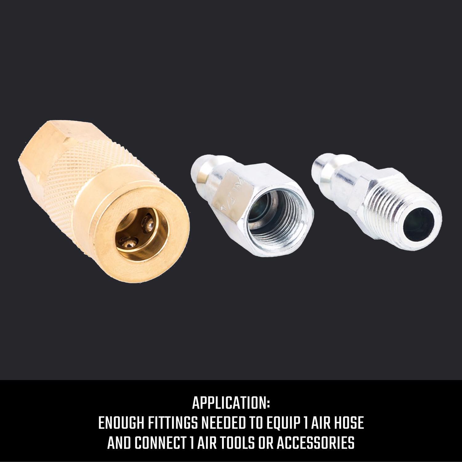 Air Coupler-Plug Kit, Quick Connector Air Fittings, 1/4 Inch NPT (8...